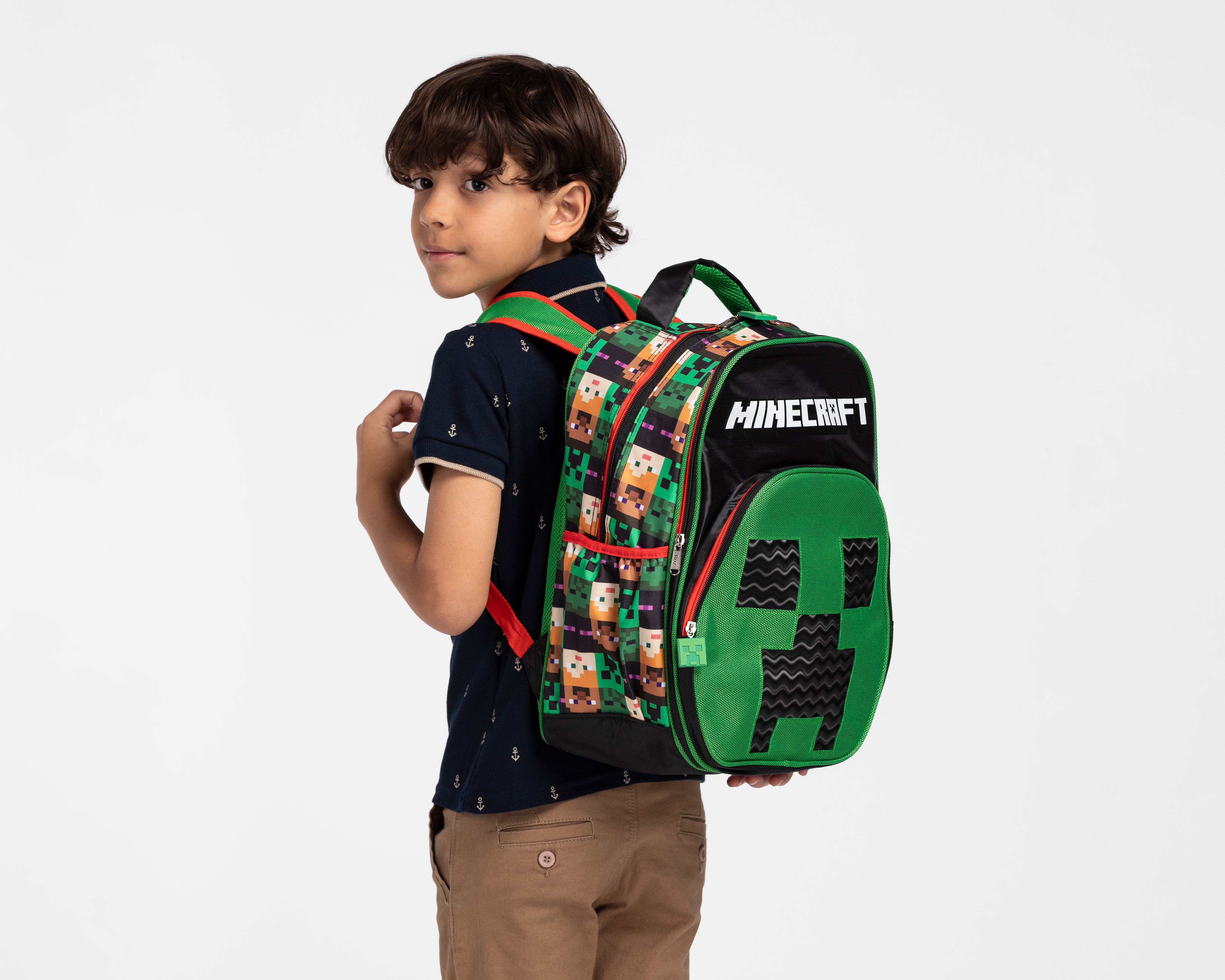 Foto 9 pulgar | Foto 8 | Mochila Escolar Minecraft Estampada