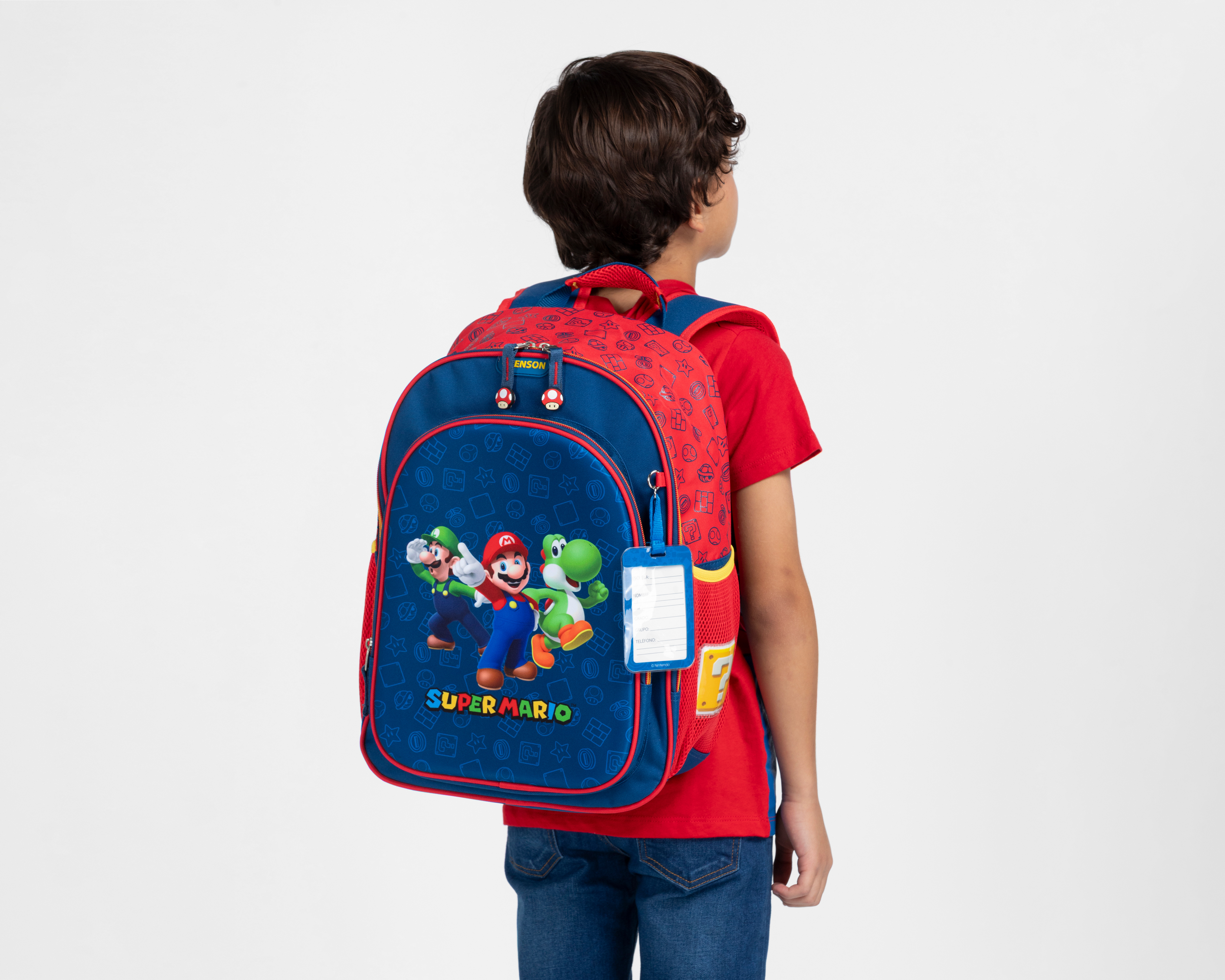 Foto 8 pulgar | Foto 8 | Mochila Chenson Super Mario Azul Estampada