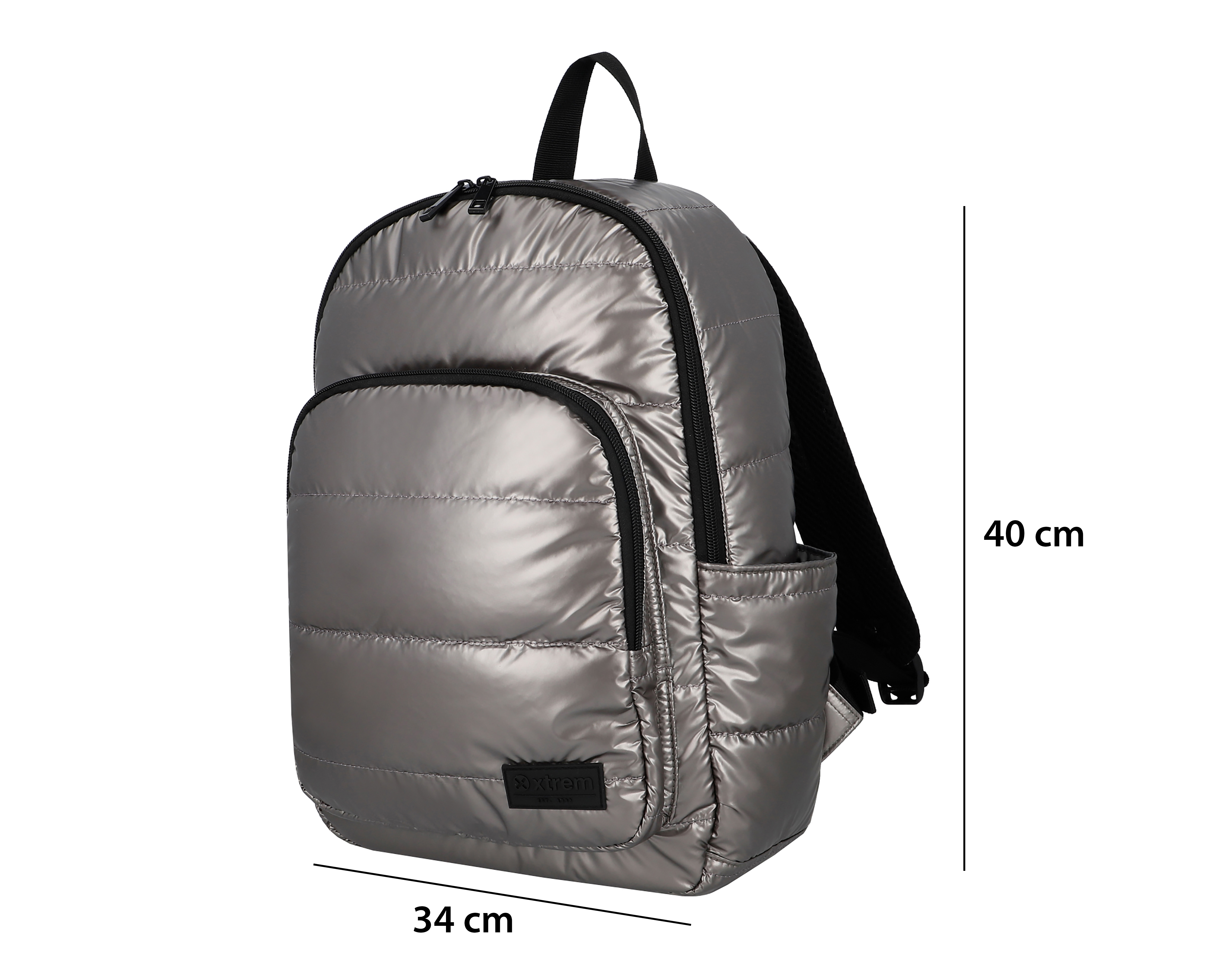 Foto 8 pulgar | Foto 7 | Mochila Escolar Xtrem Plateada
