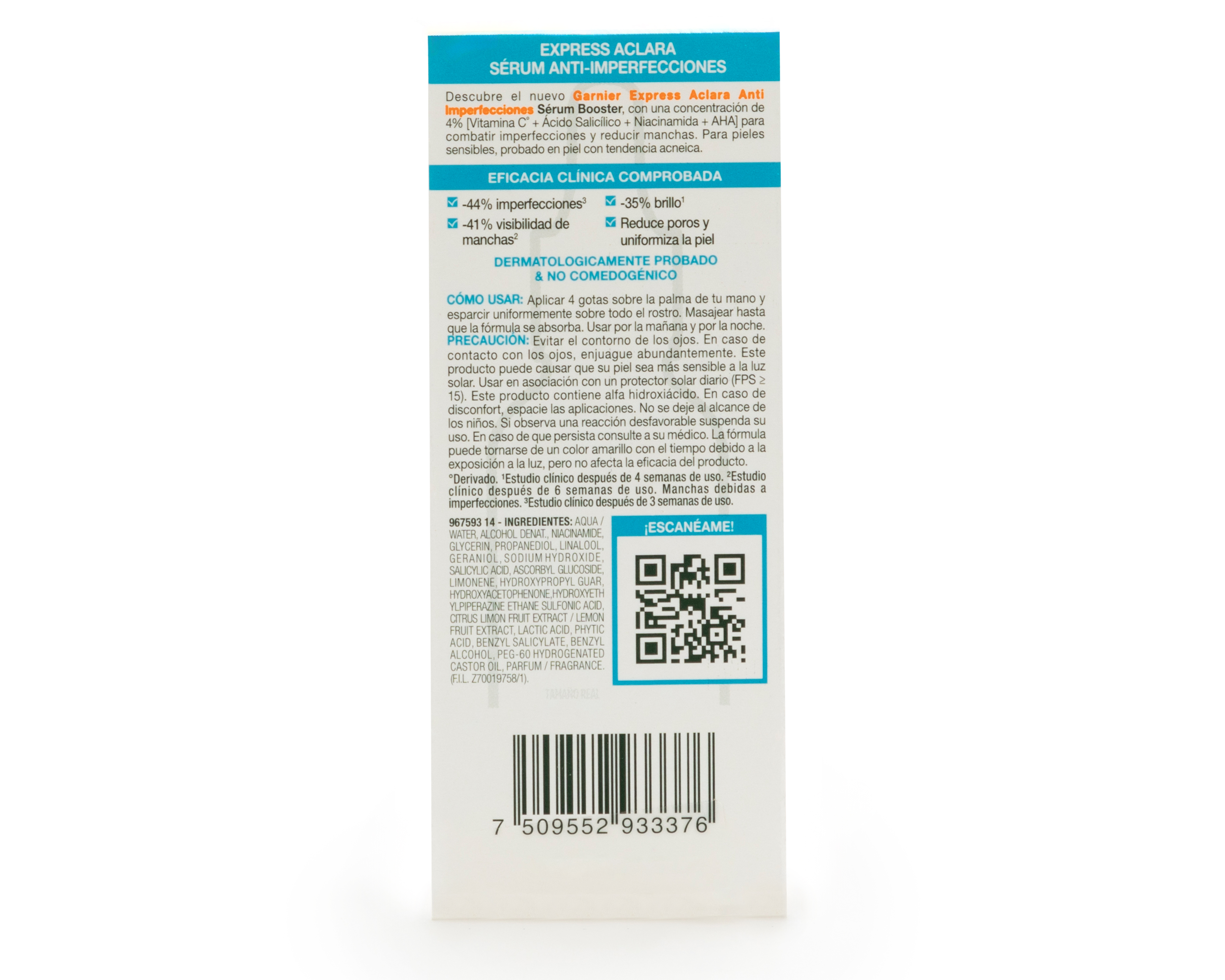 Foto 3 pulgar | Foto 2 | Sérum Antiimperfecciones Garnier Skin Active Express Aclara 15 ml