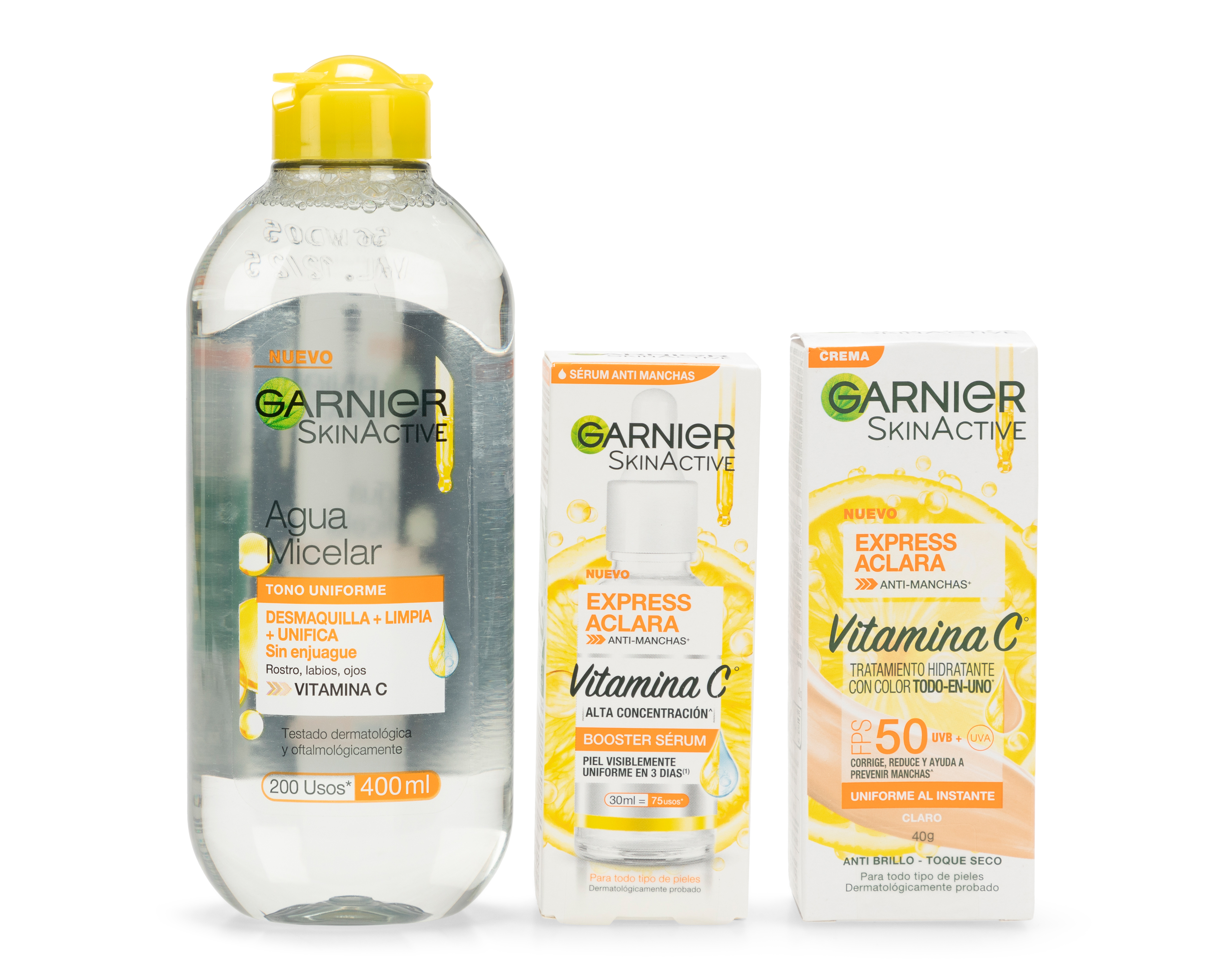 Foto 1 | Foto 1 | Kit Garnier Skin Active Express Aclara Antimanchas con Vitamina C 3 Piezas