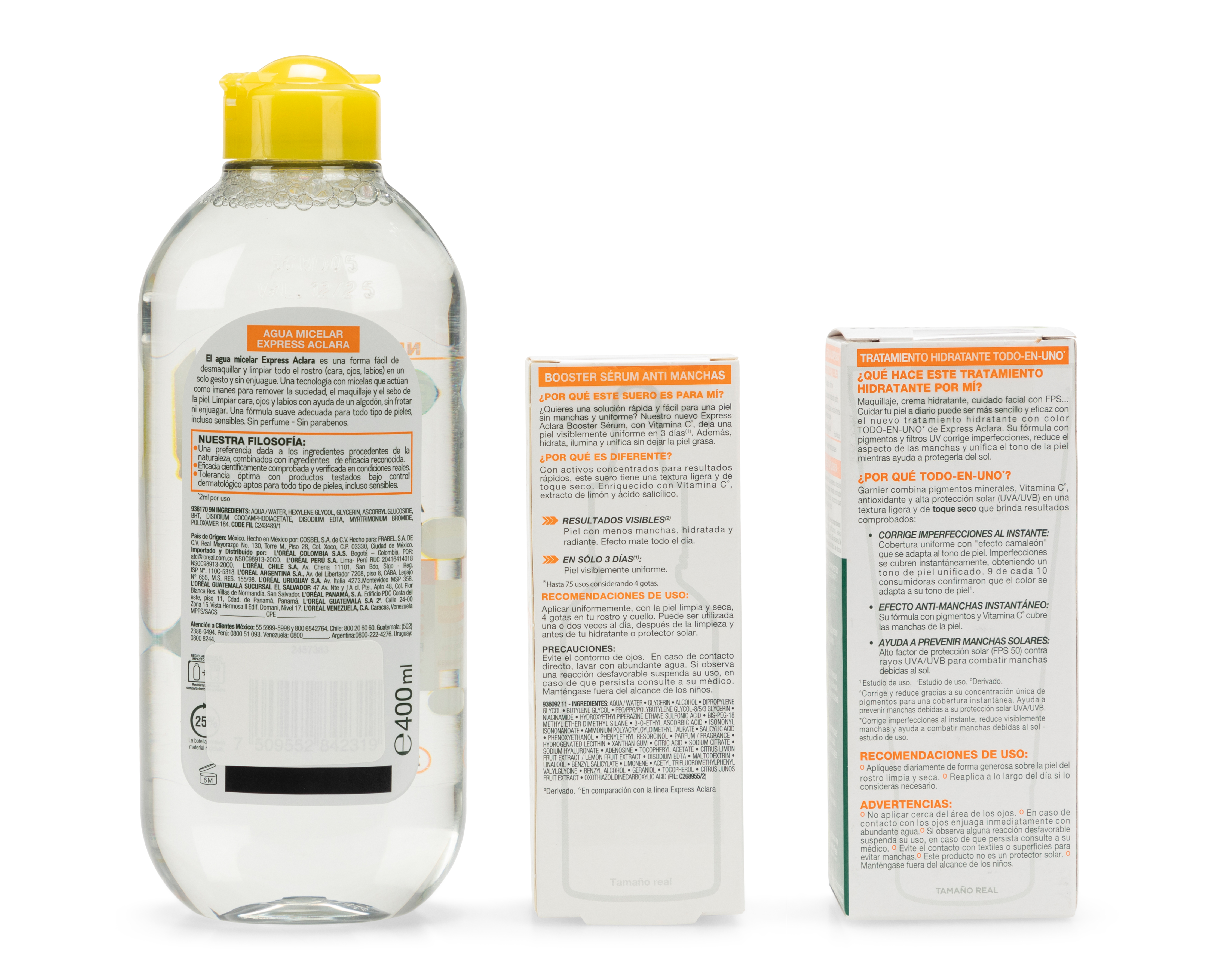 Foto 2 | Foto 2 | Kit Garnier Skin Active Express Aclara Antimanchas con Vitamina C 3 Piezas