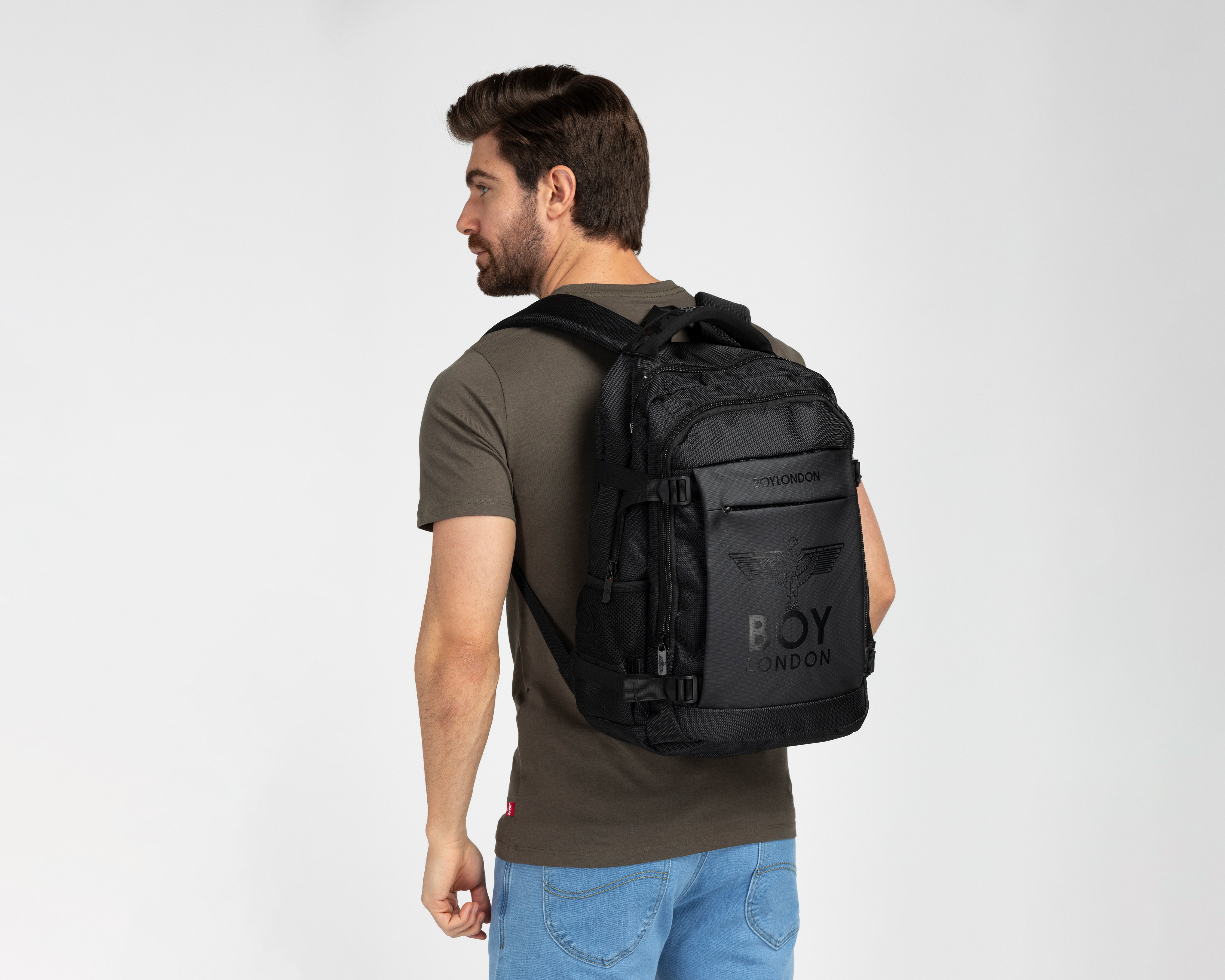 Foto 9 pulgar | Foto 8 | Mochila Boy London MF-25-18 Negra