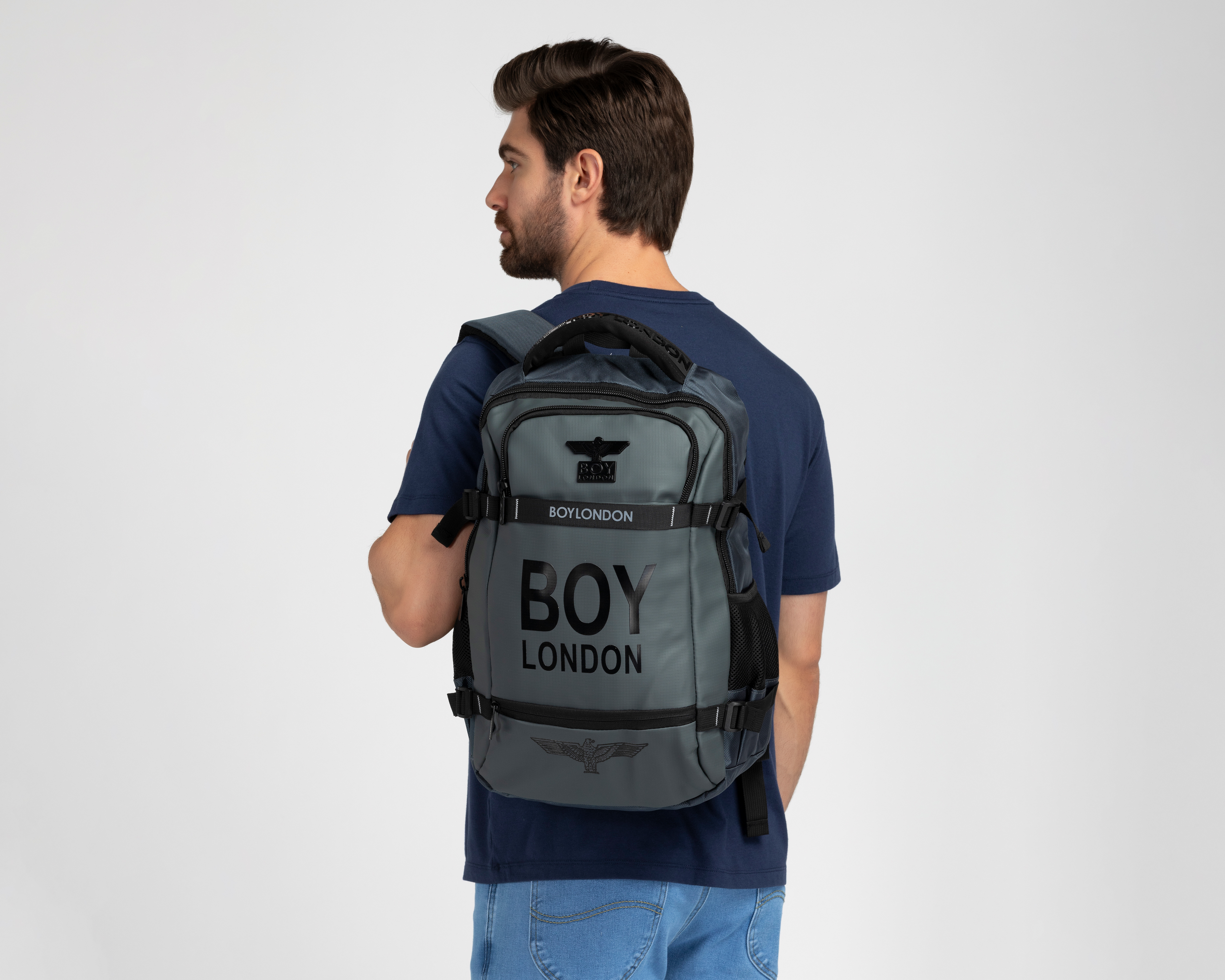 Foto 9 pulgar | Foto 8 | Mochila Boy London Gris