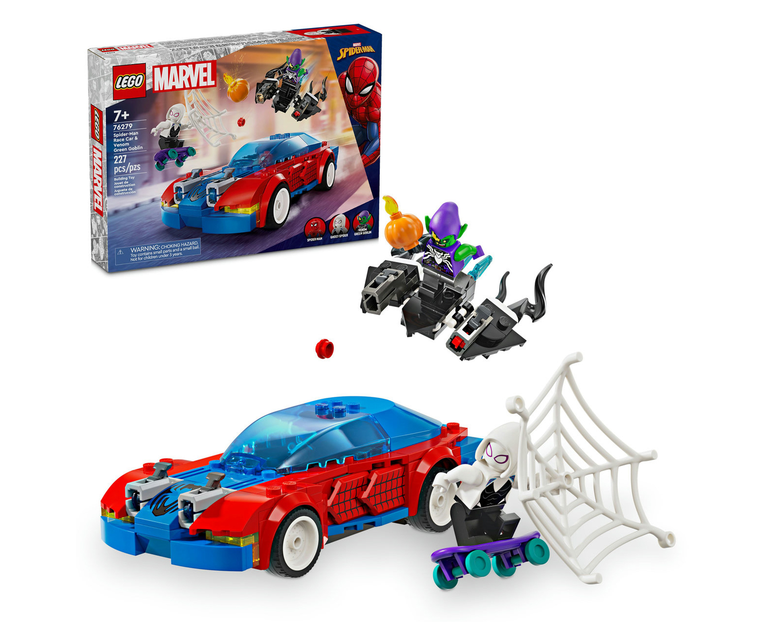 Foto 2 pulgar | Foto 1 | LEGO Marvel: Coche de Carreras de Spider-Man y Duende Verde