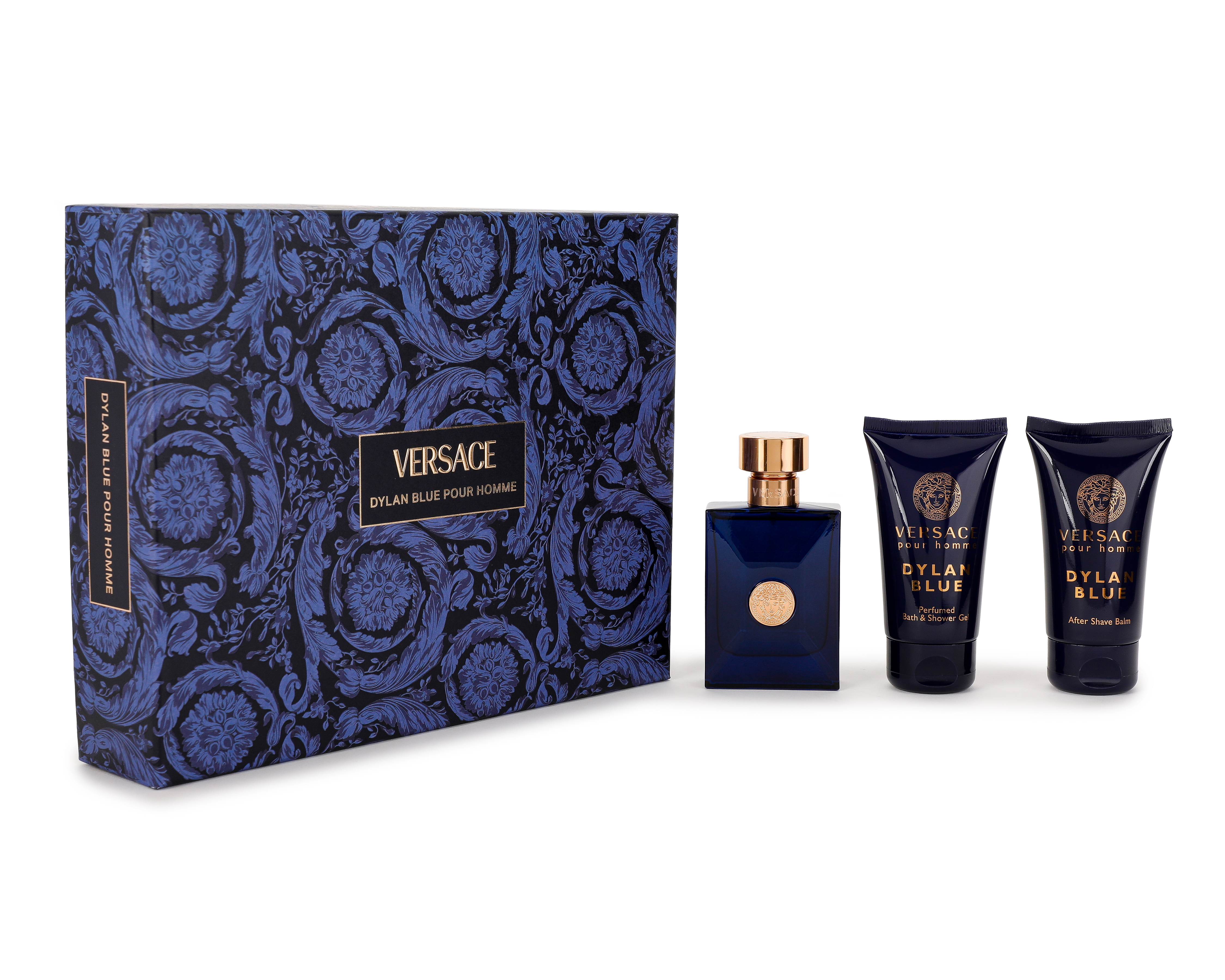 Foto 2 pulgar | Foto 1 | Estuche para Hombre Versace Dylan Blue Pour Homme 3 Piezas