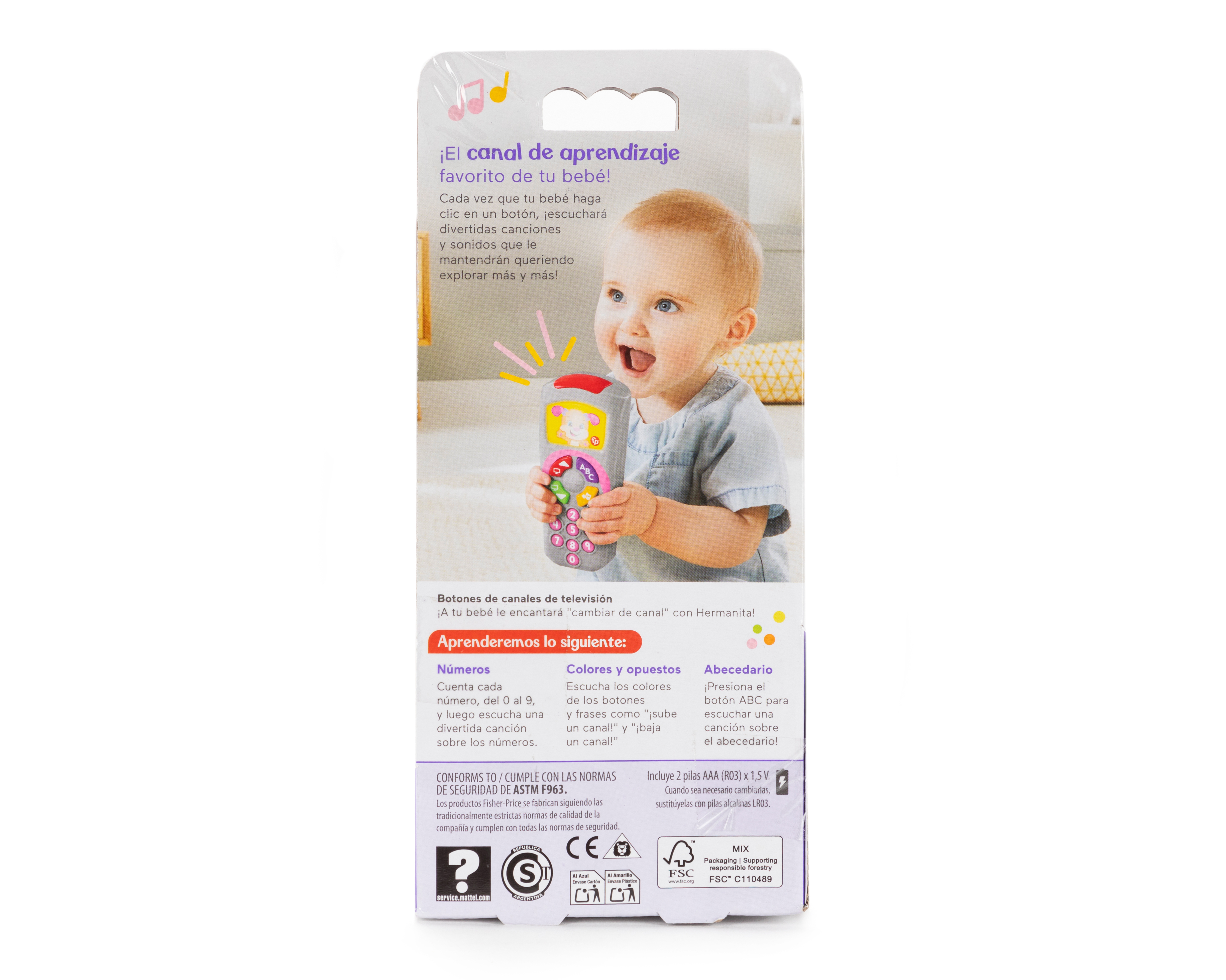 Foto 3 pulgar | Foto 2 | Juguete para Bebé Fisher-Price Ríe y Aprende Control Remoto de Hermanita