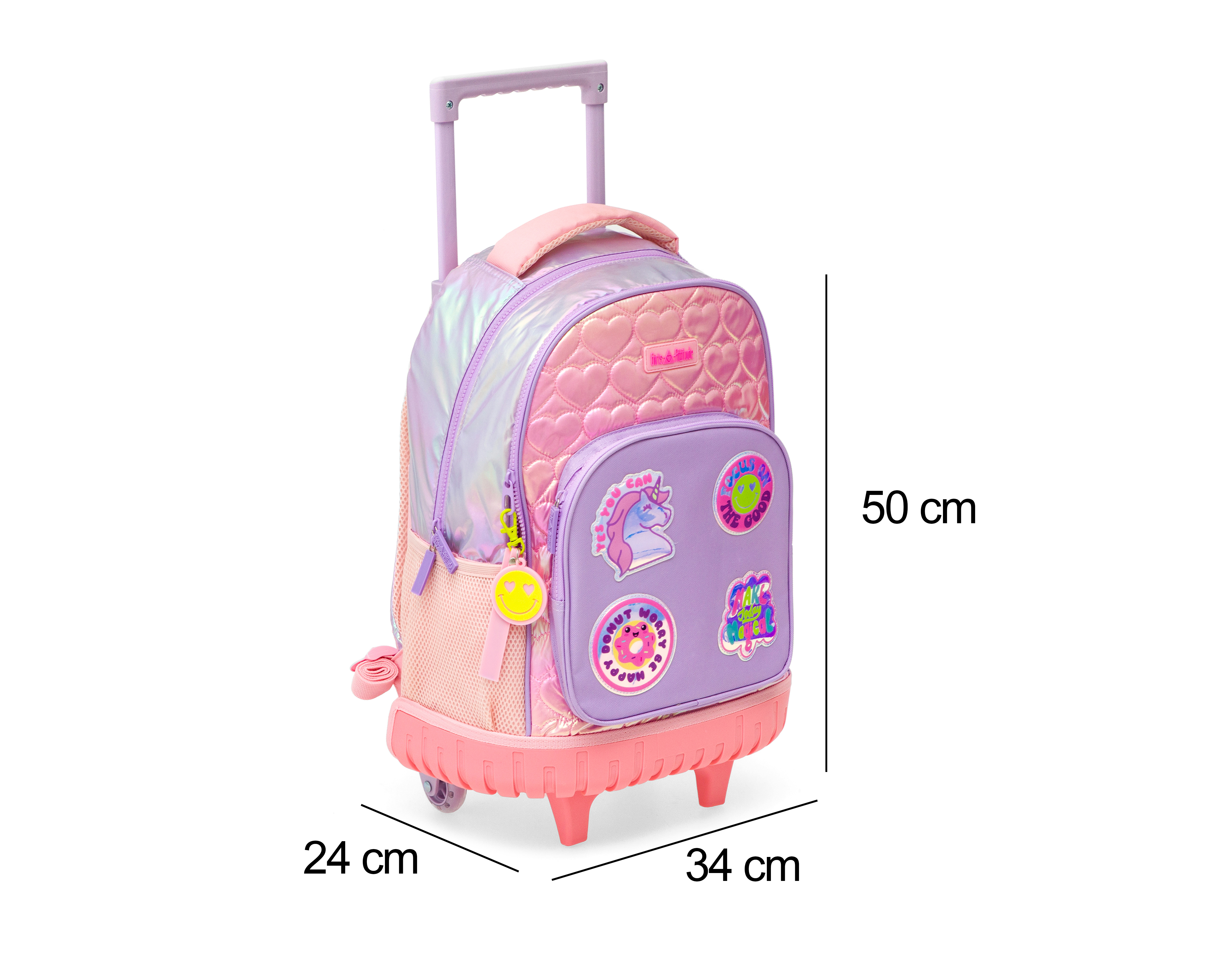 Foto 7 pulgar | Foto 6 | Mochila con Ruedas Girls Attitude Rosa y Lila