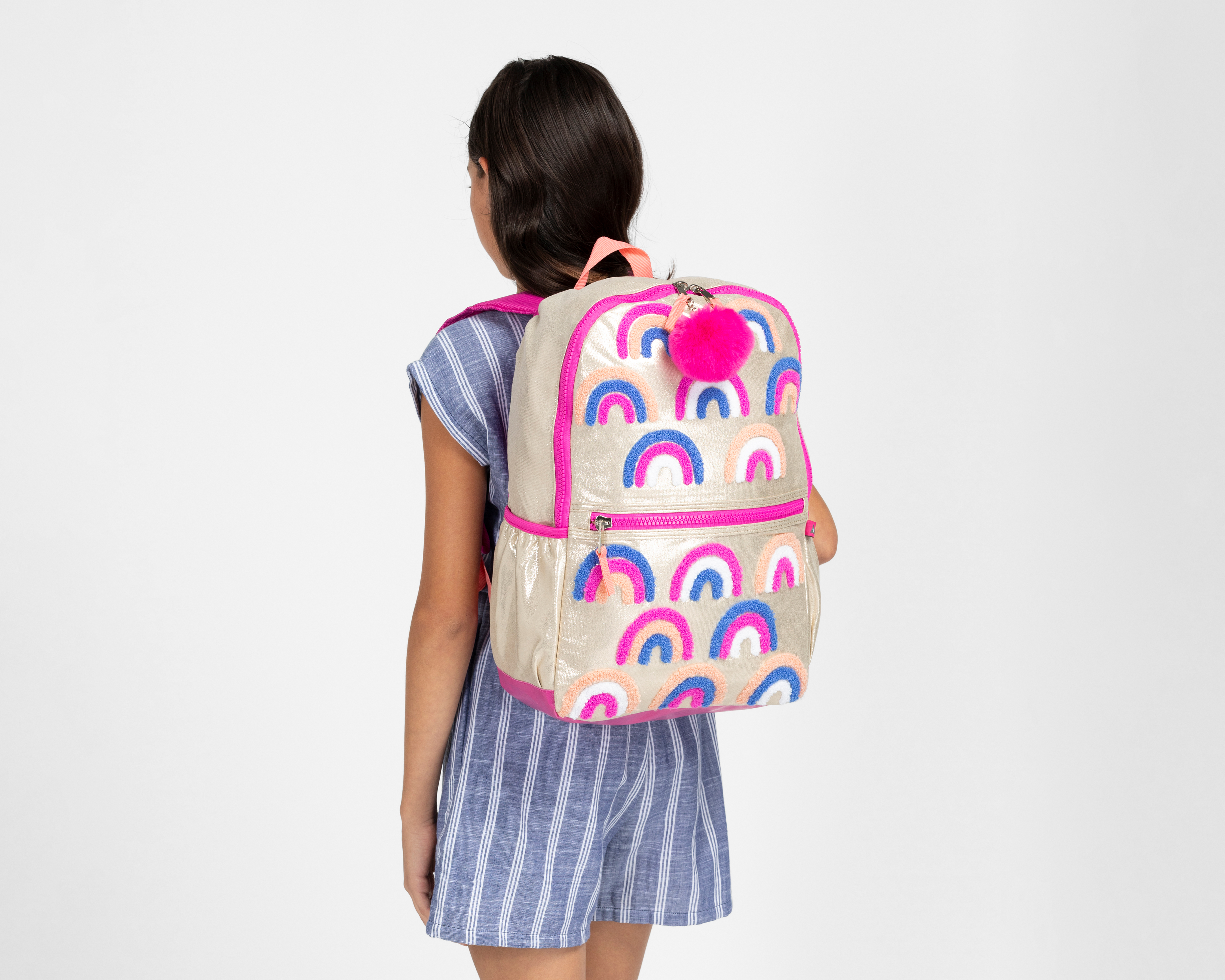 Foto 9 pulgar | Foto 8 | Mochila Escolar Girls Attitude Dorada