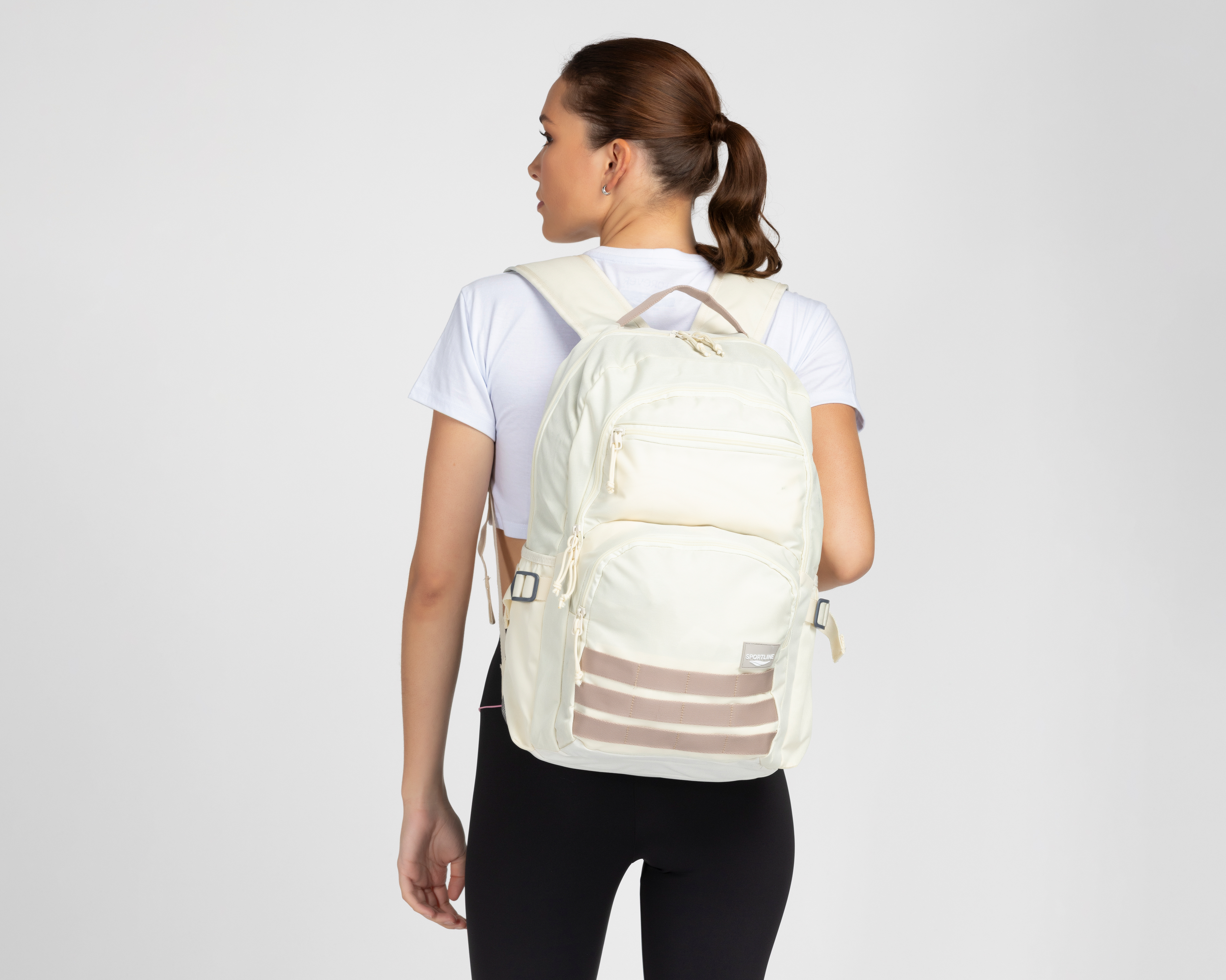 Foto 9 pulgar | Foto 8 | Mochila Escolar Sportline Beige