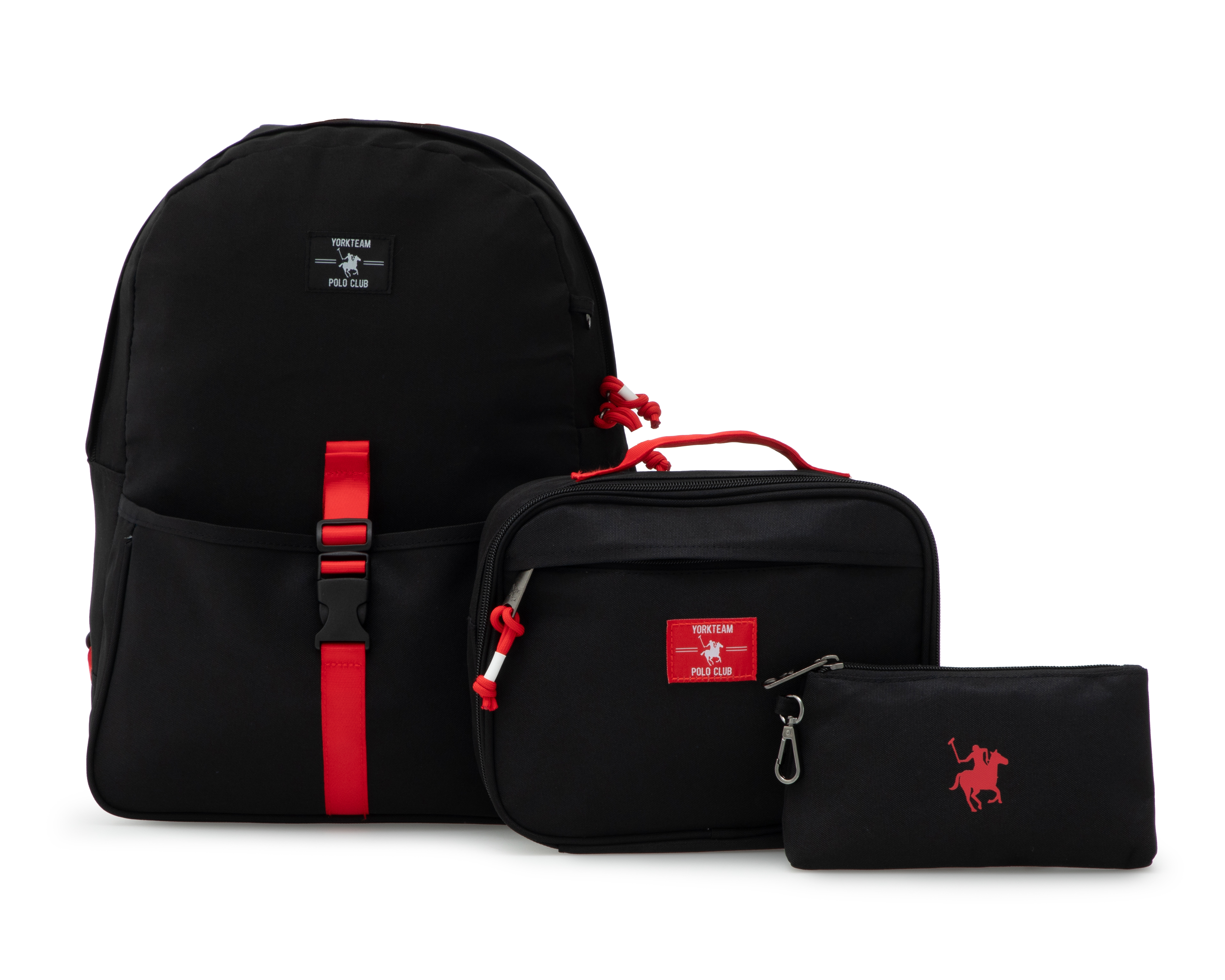 Foto 2 pulgar | Foto 1 | Mochila Escolar York Team Polo Club con Lonchera