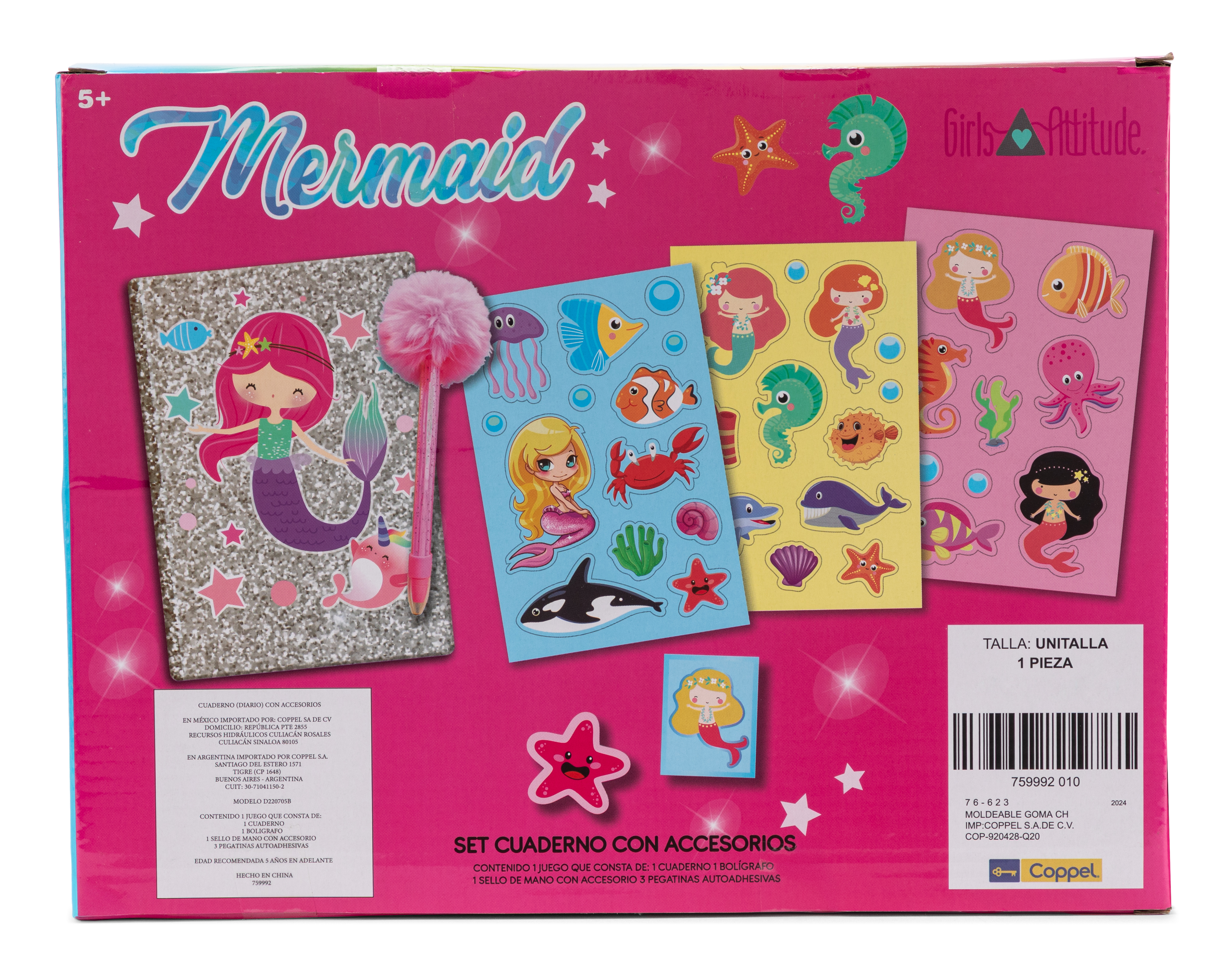 Foto 2 | Foto 2 | Set de Cuaderno Girls Attitude 7 piezas