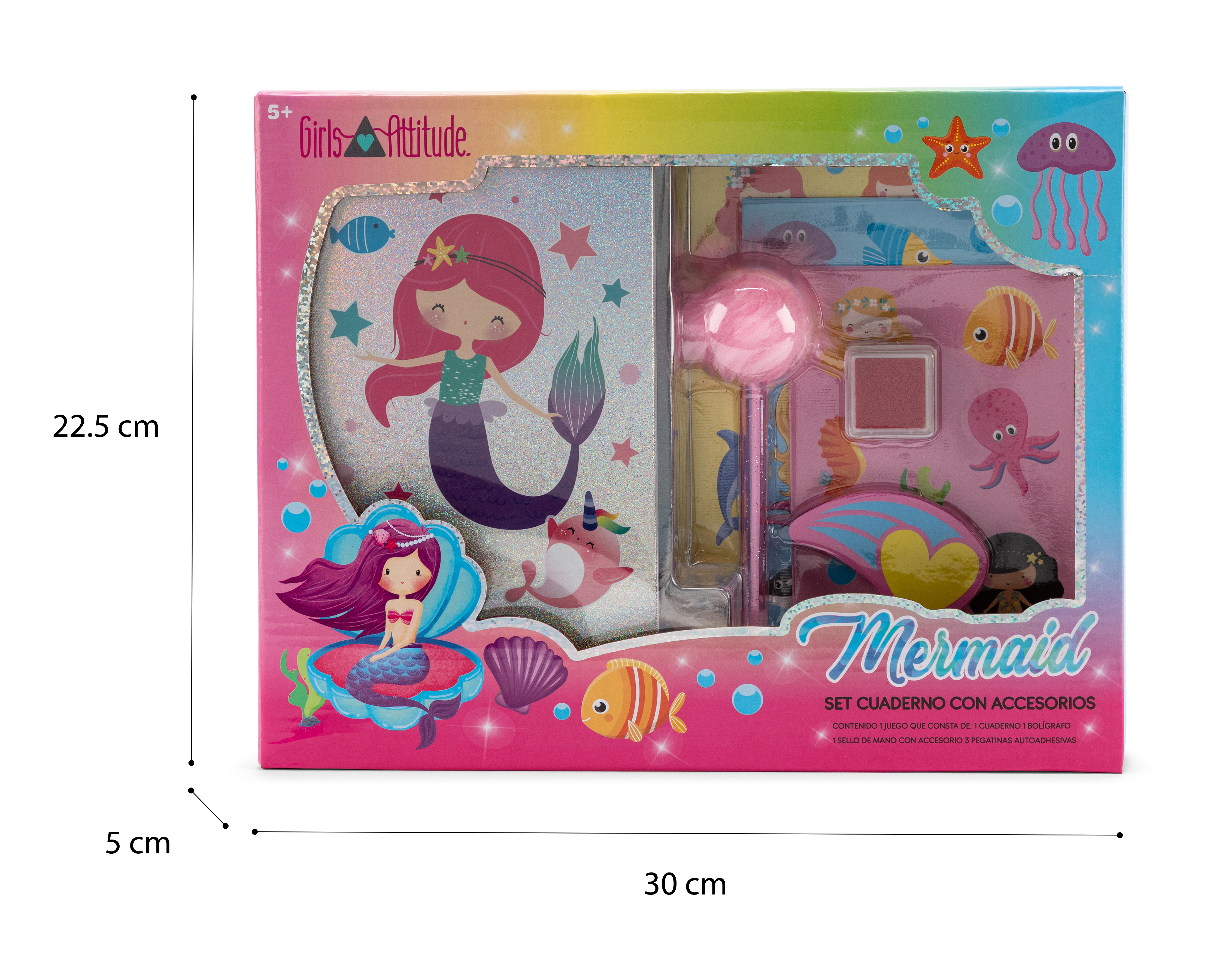 Foto 5 | Foto 5 | Set de Cuaderno Girls Attitude 7 piezas