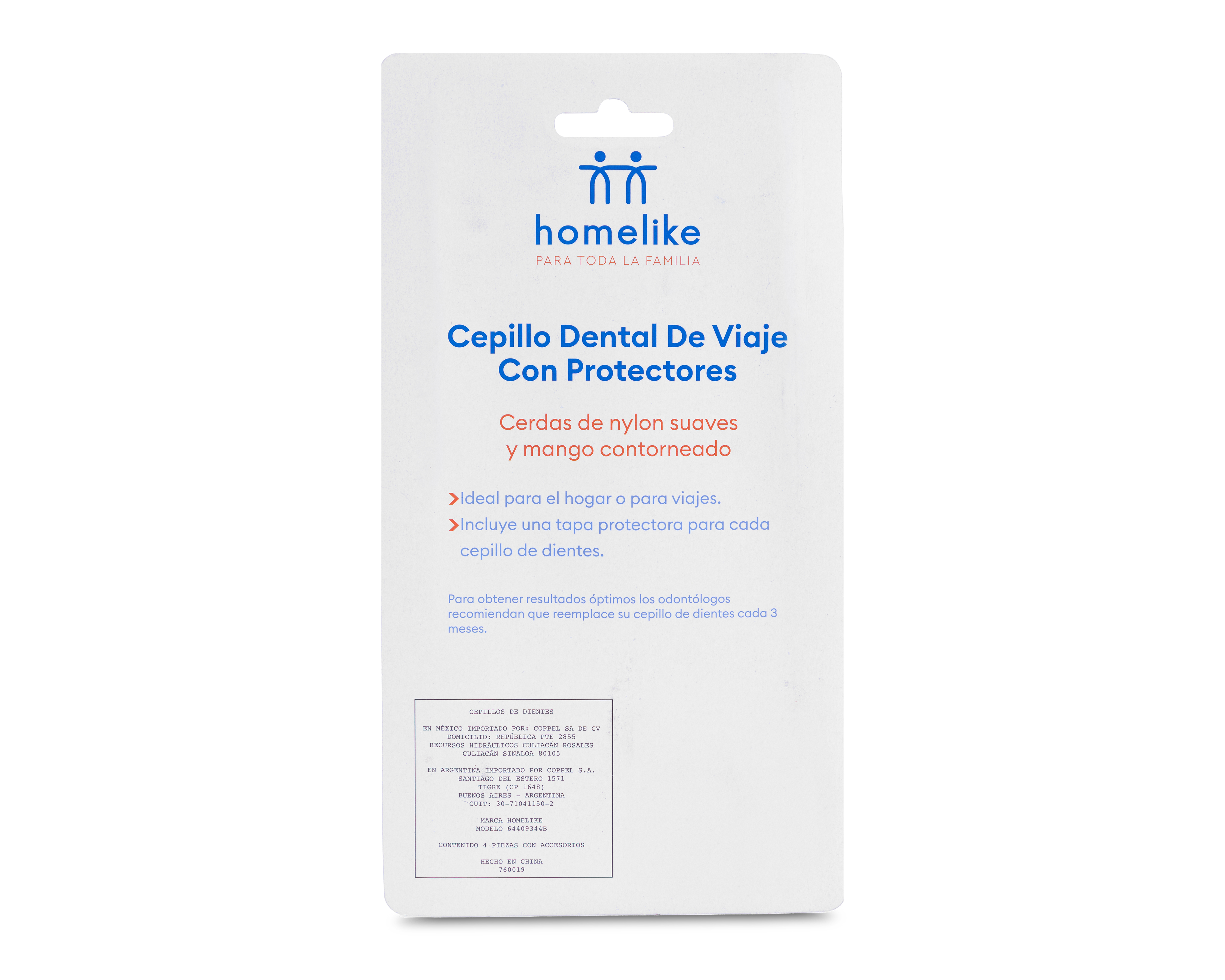 Foto 3 pulgar | Foto 2 | Cepillo de Dientes Suave con Protector Homelike 4 Piezas