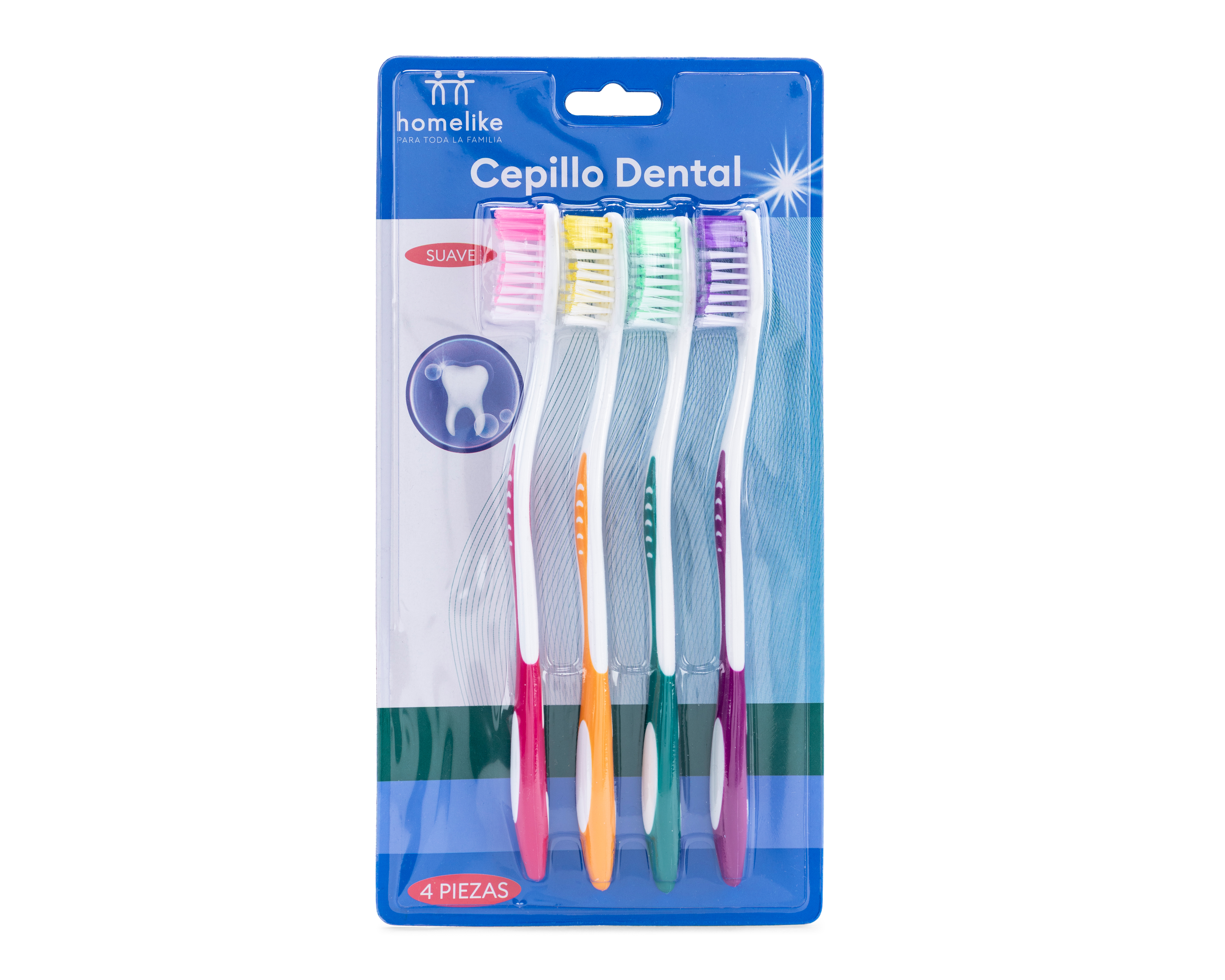 Cepillo de Dientes Suave Homelike 4 Piezas