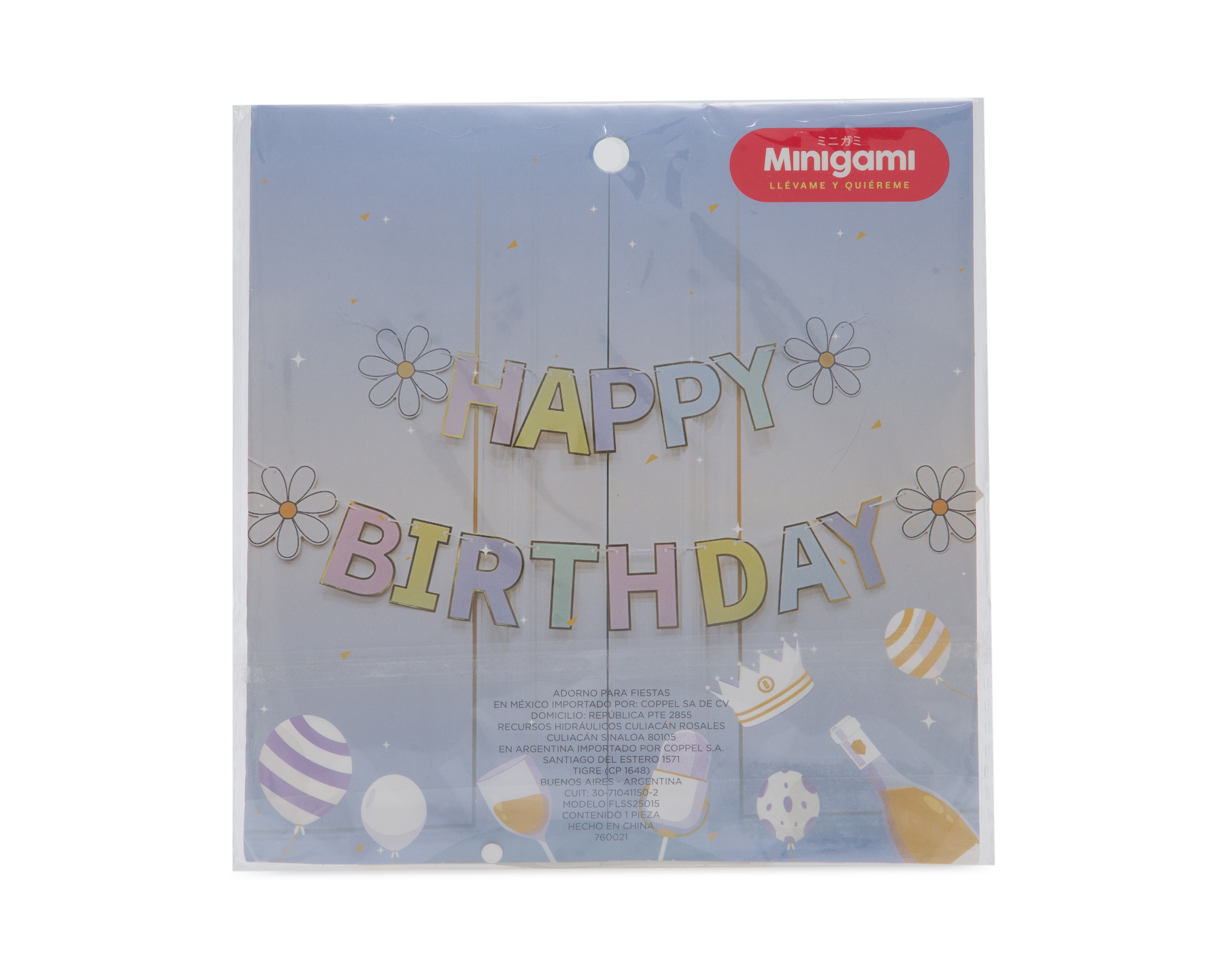 Foto 3 pulgar | Foto 2 | Letrero Minigami Happy Birthday