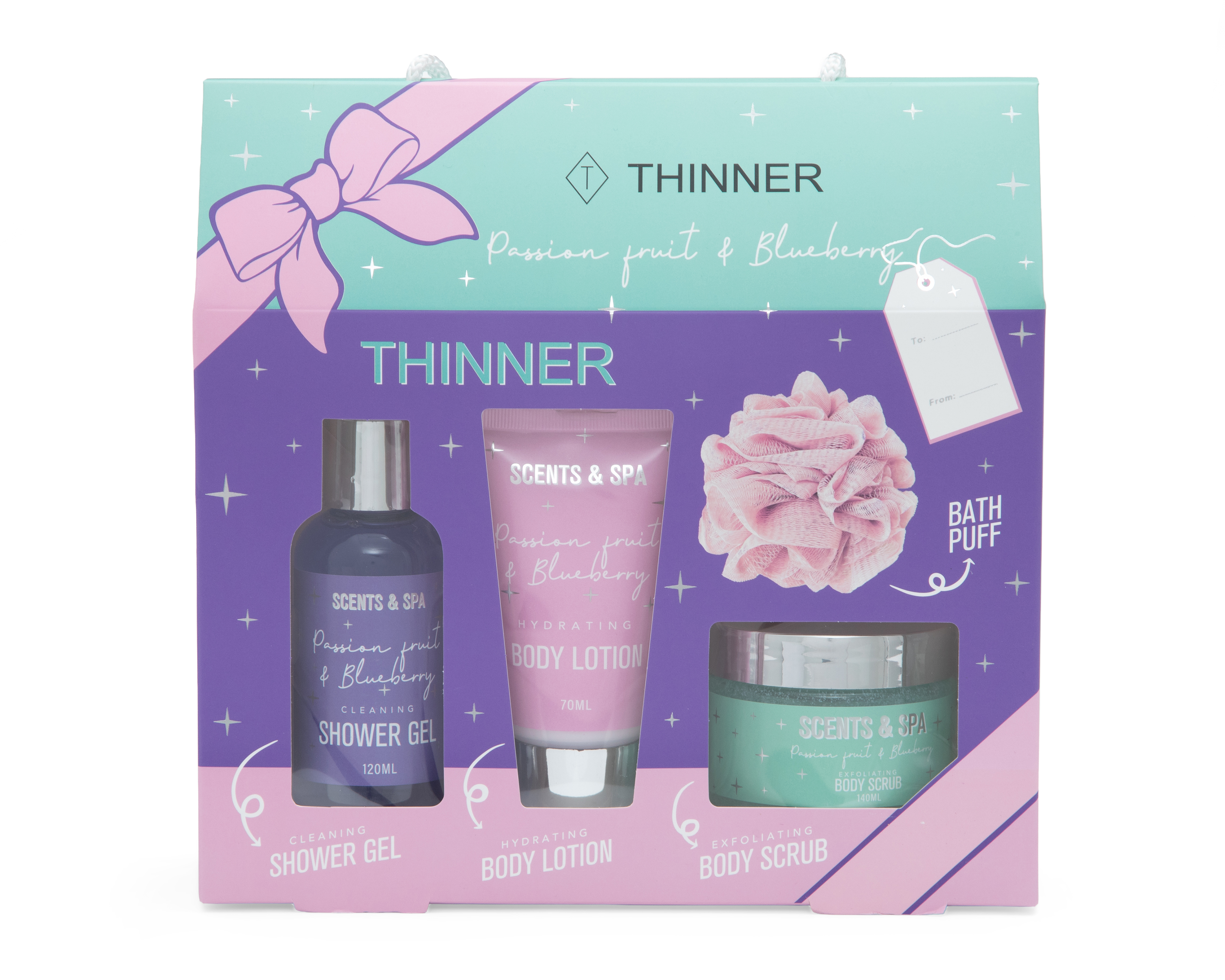 Set de Crema Thinner Pasion Fruit & Blue Berry 4 Piezas