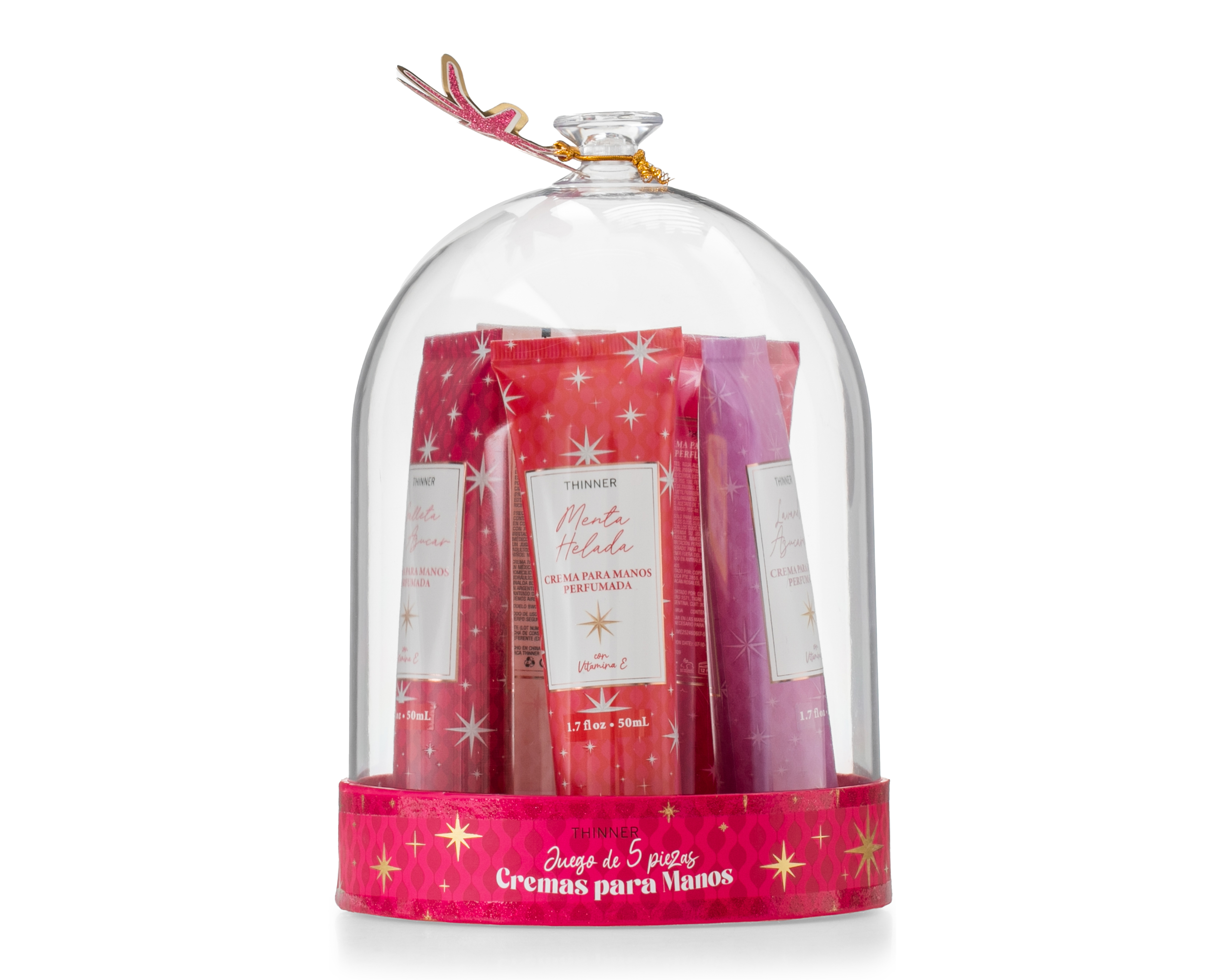 Crema para Manos Thinner Perfumada con Vitamina E 5 Piezas