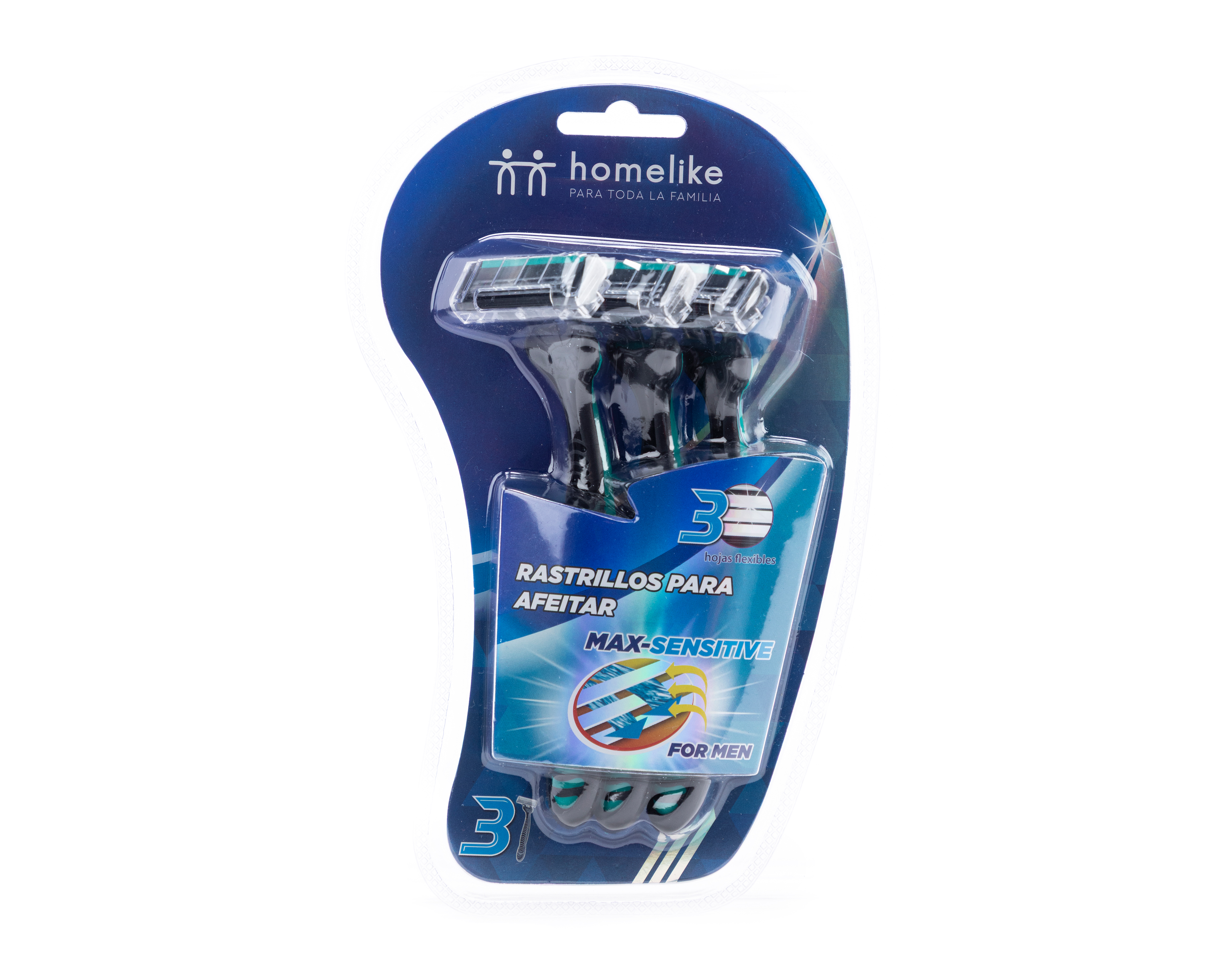 Foto 1 | Foto 1 | Rastrillo Homelike Max-Sensitive Triple Navaja 3 Piezas