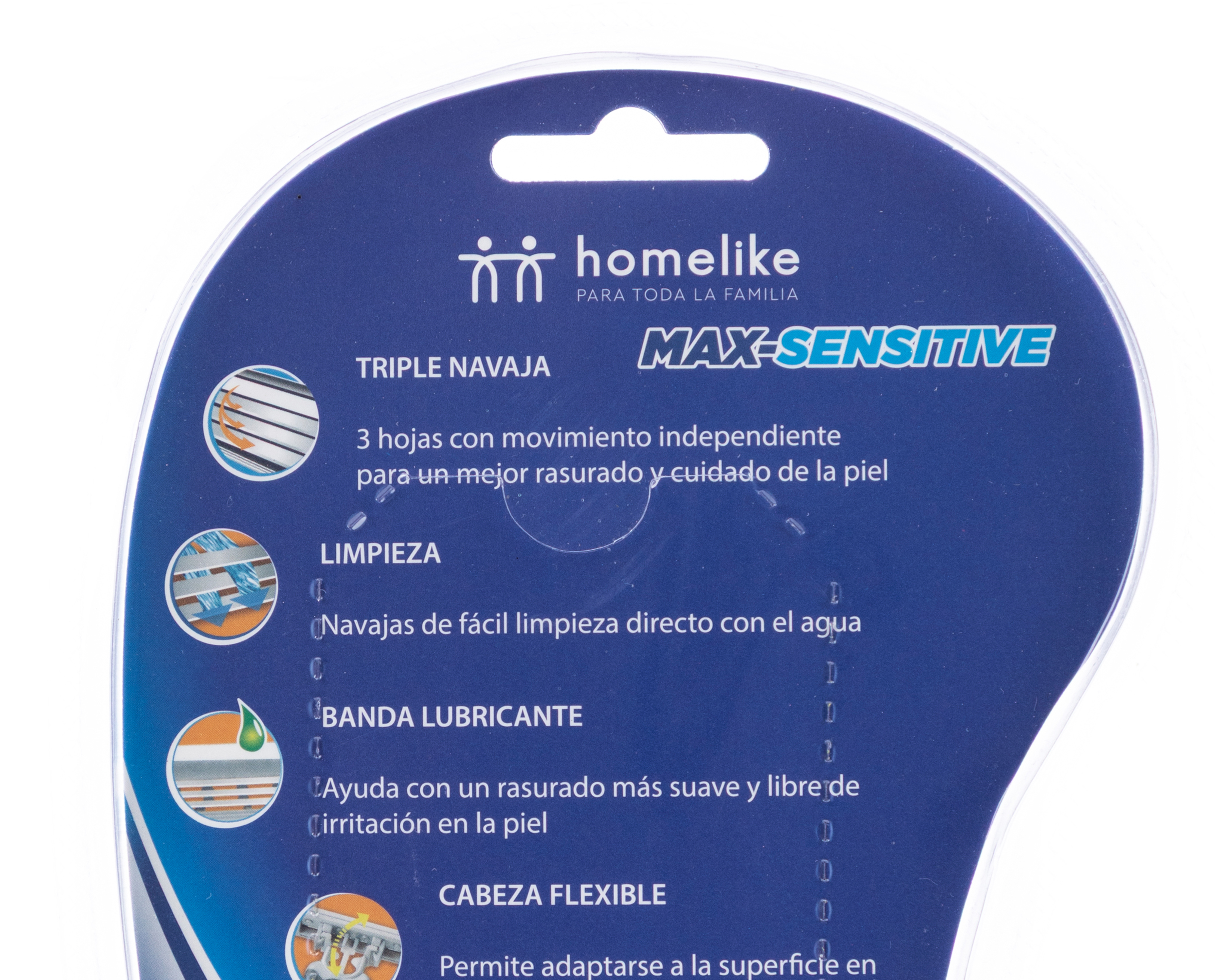 Foto 4 pulgar | Foto 3 | Rastrillo Homelike Max-Sensitive Triple Navaja 3 Piezas