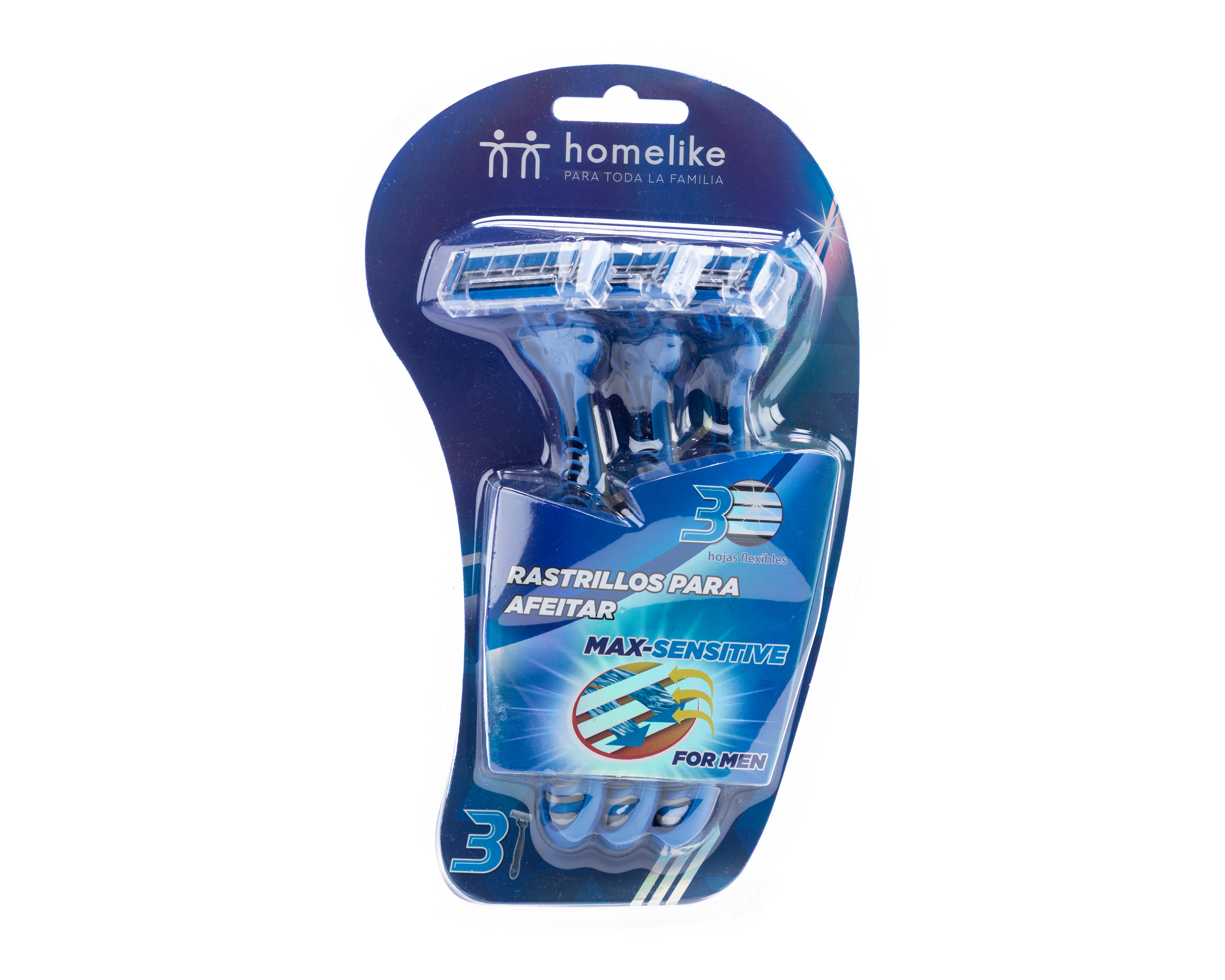 Foto 1 | Foto 1 | Rastrillo Homelike Max-Sensitive Triple Navaja 3 Piezas