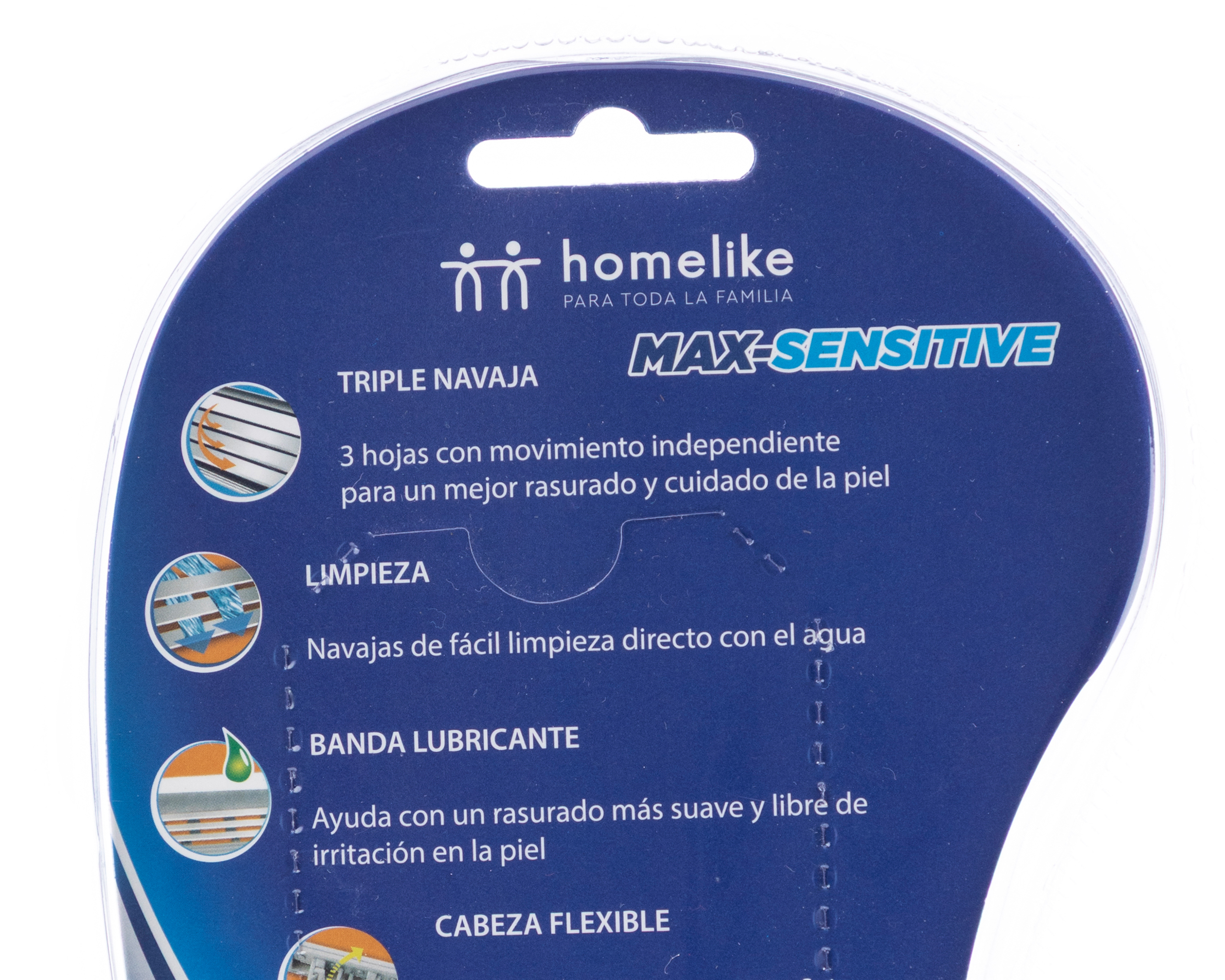 Foto 4 pulgar | Foto 3 | Rastrillo Homelike Max-Sensitive Triple Navaja 3 Piezas