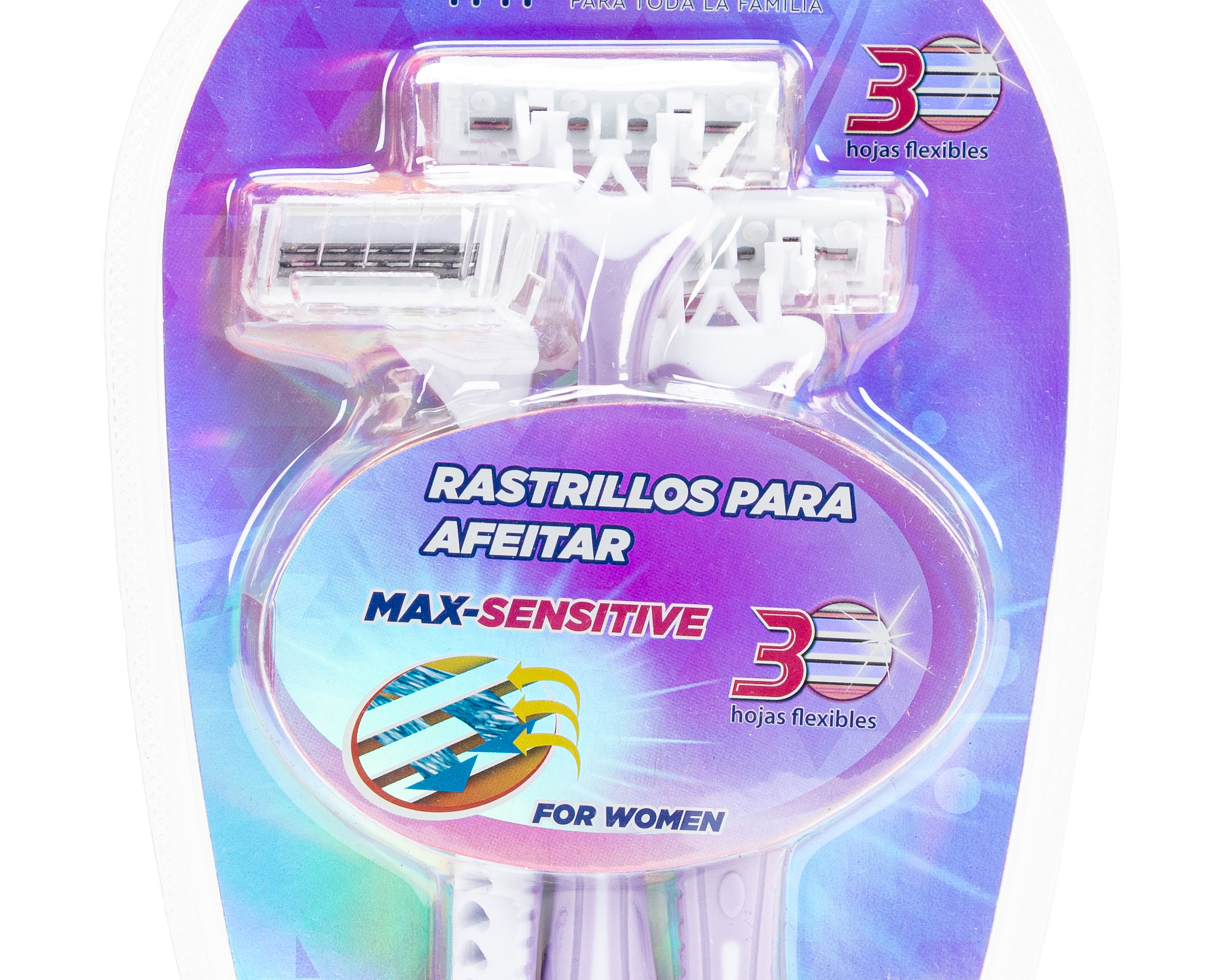 Foto 3 | Foto 3 | Rastrillo Homelike Max-Sensitive 3 Piezas