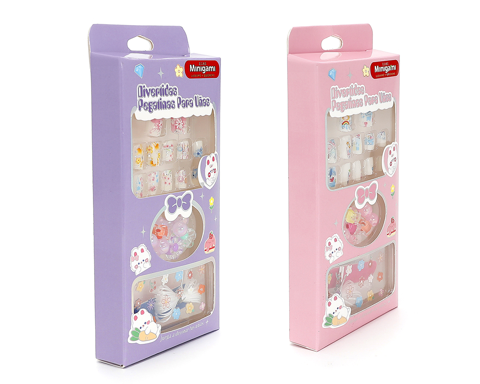 Set de Uñas y Pegatinas para Niña Minigami con Accesorios
