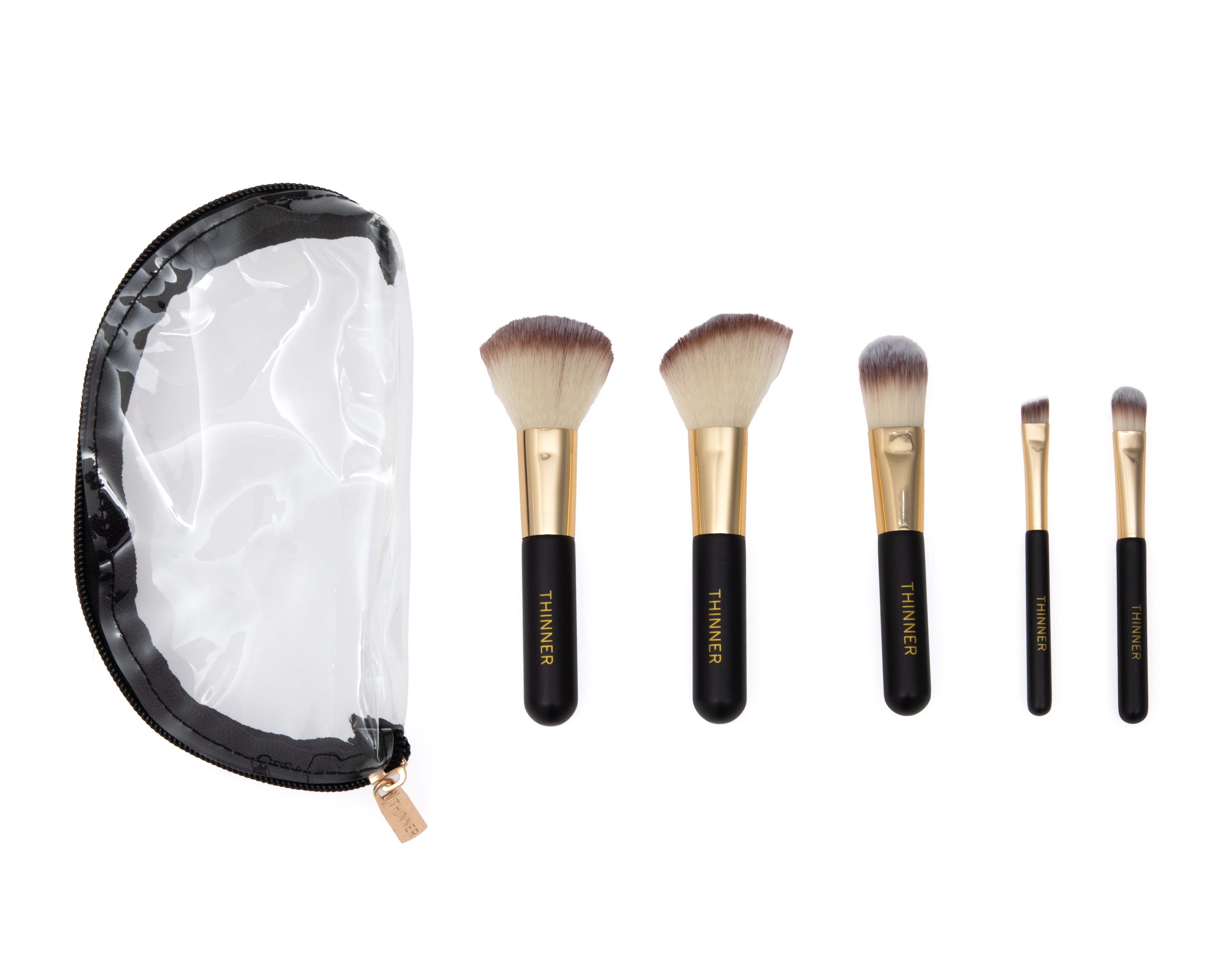 Set de Brochas de Maquillaje con Bolsa Thinner 6 Piezas
