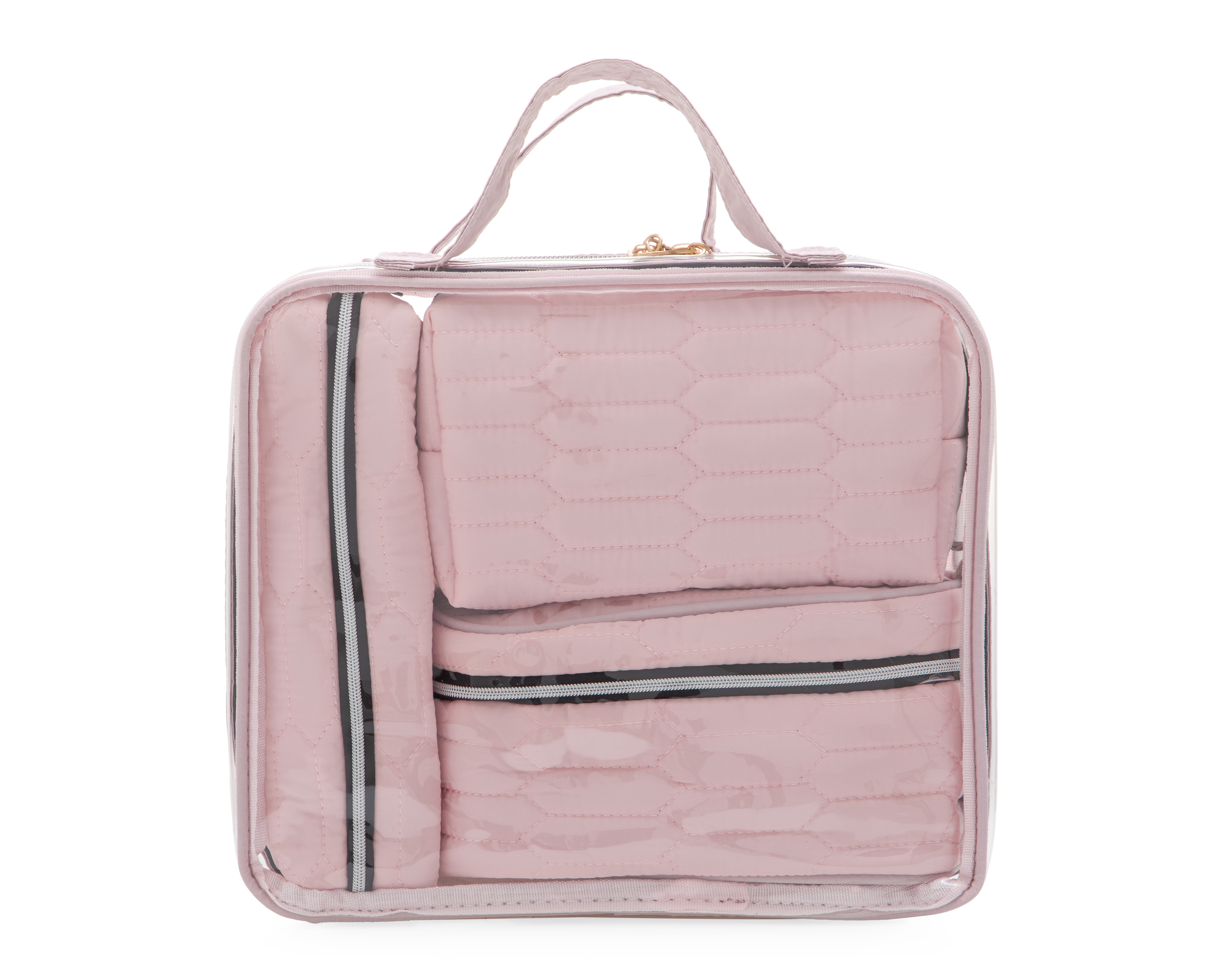 Set de Cosmetiqueras Rosas Thinner 4 Piezas