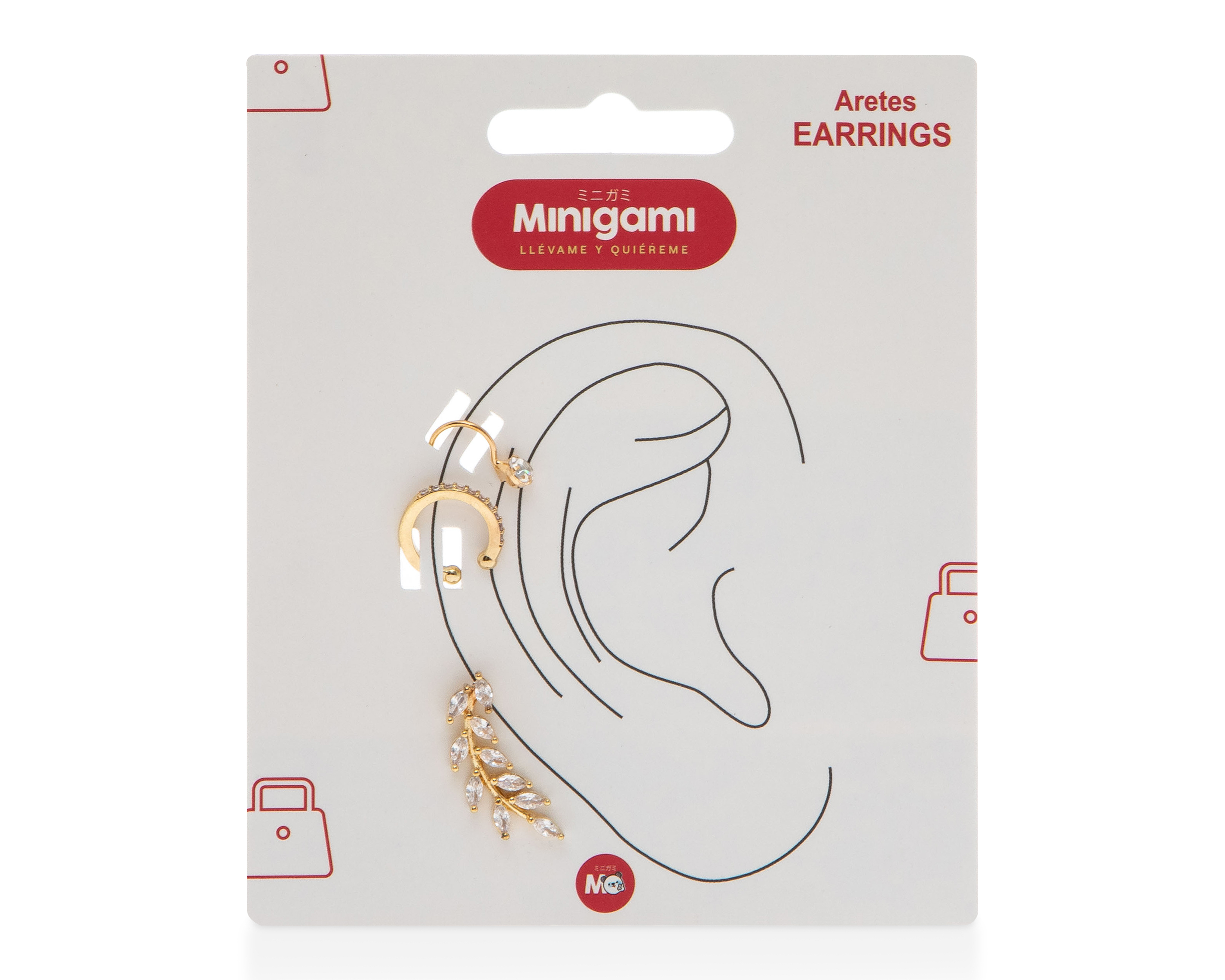 Foto 2 pulgar | Foto 1 | Aretes de Plástico Minigami 3 Piezas