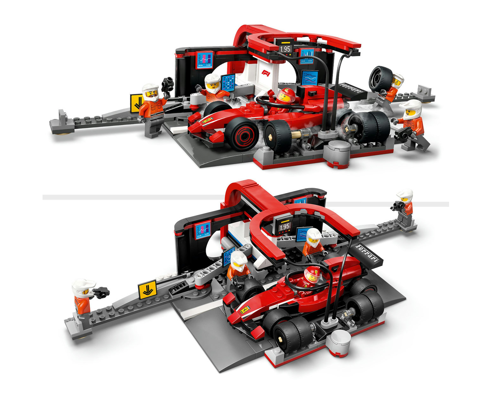 Foto 7 | Foto 7 | LEGO Parada en Boxes de F1 y Equipo de Mecánicos con Coche Ferrari