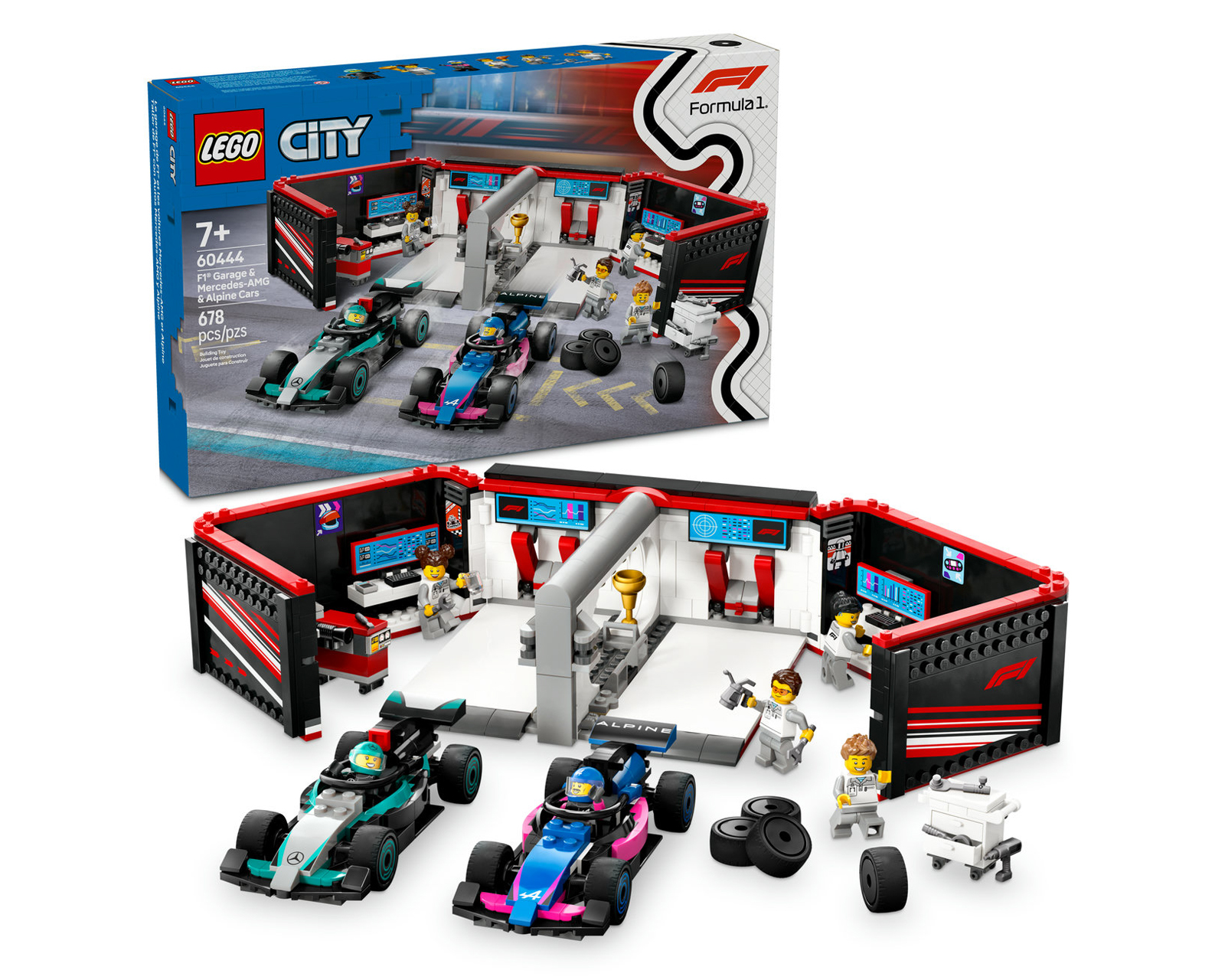 Foto 1 | Foto 1 | LEGO City: Garaje de F1 con Coches Mercedes-AMG y Alpine