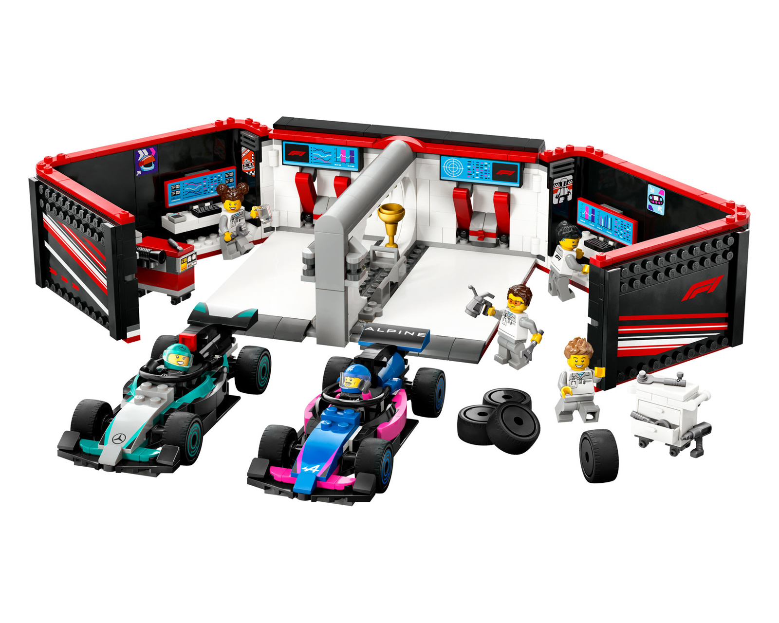 Foto 4 pulgar | Foto 3 | LEGO City: Garaje de F1 con Coches Mercedes-AMG y Alpine
