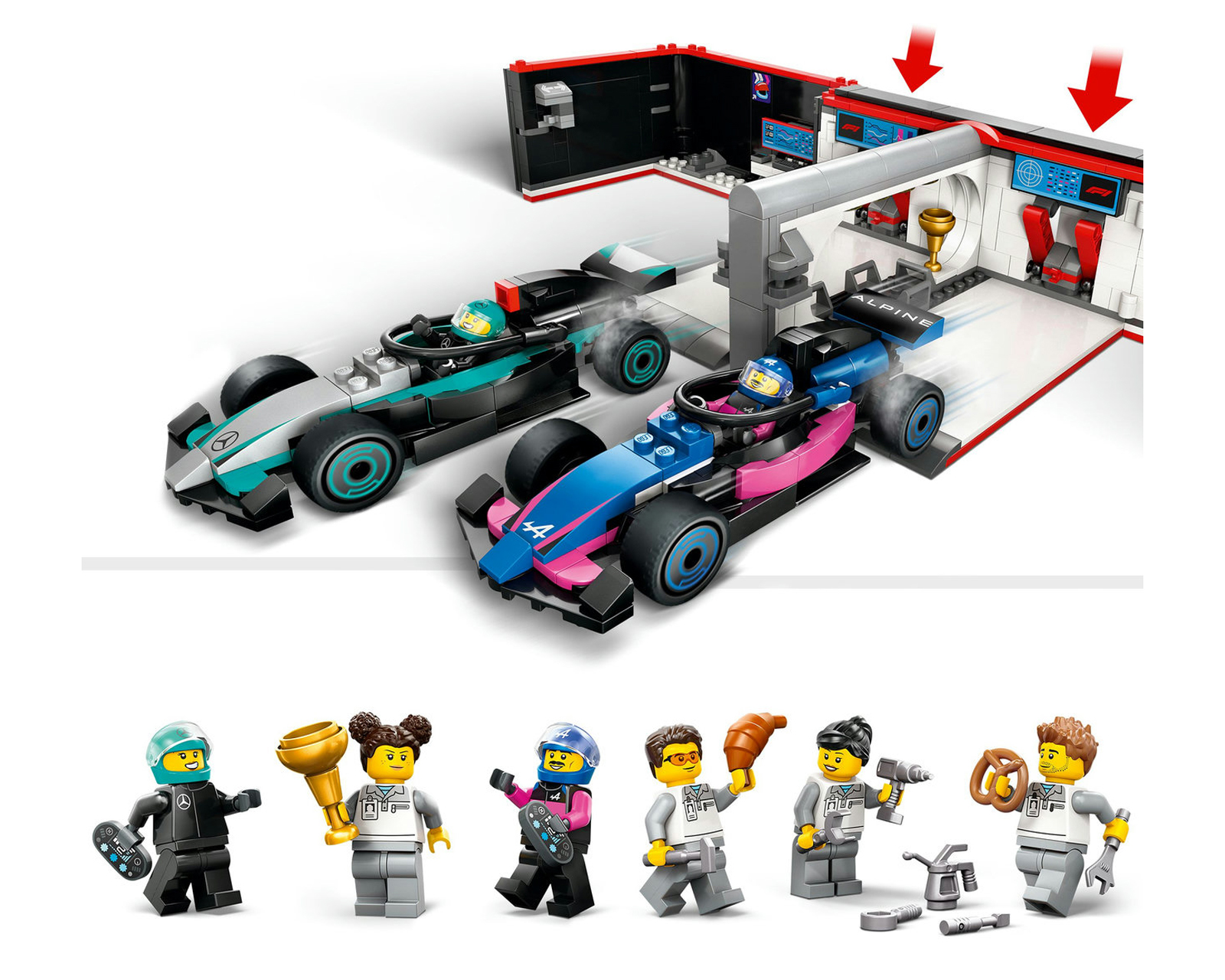 Foto 9 pulgar | Foto 8 | LEGO City: Garaje de F1 con Coches Mercedes-AMG y Alpine