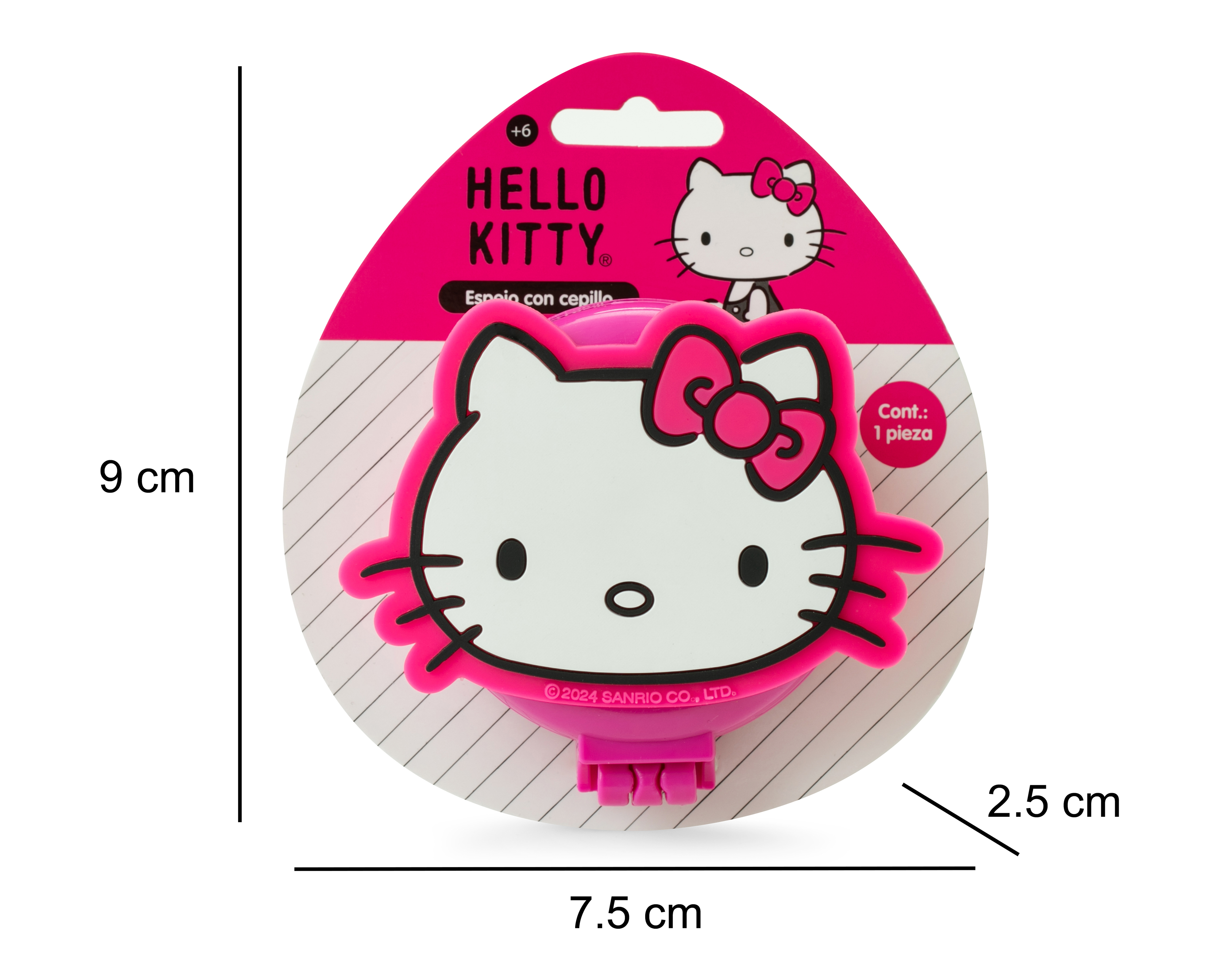 Foto 8 pulgar | Foto 7 | Cepillo Sanrio con Espejo