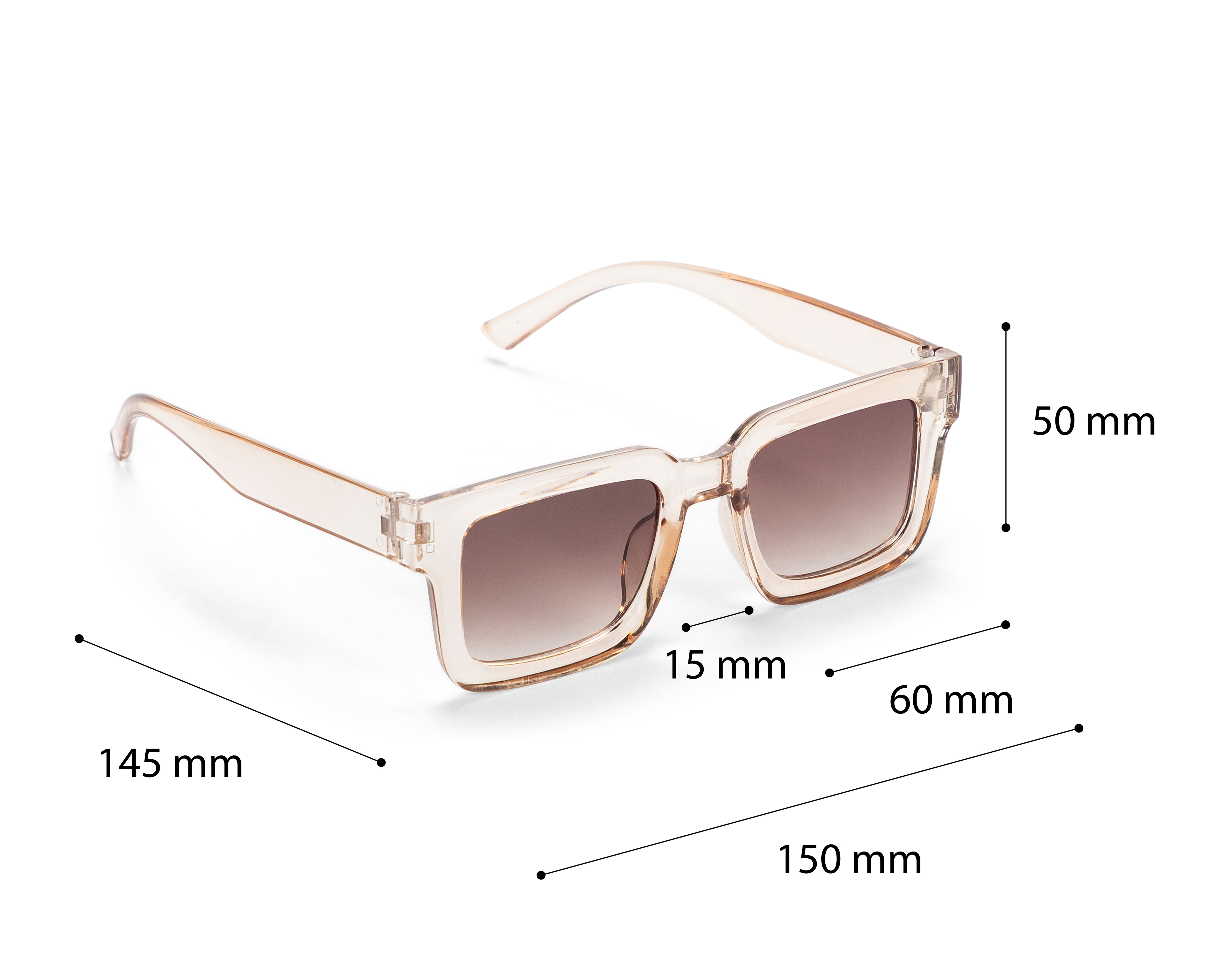 Foto 6 pulgar | Foto 5 | Lentes de Sol para Niña Minigami Cuadrados Nude