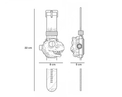 Foto 7 | Foto 7 | Reloj Proyector de Dinosaurio Minigami