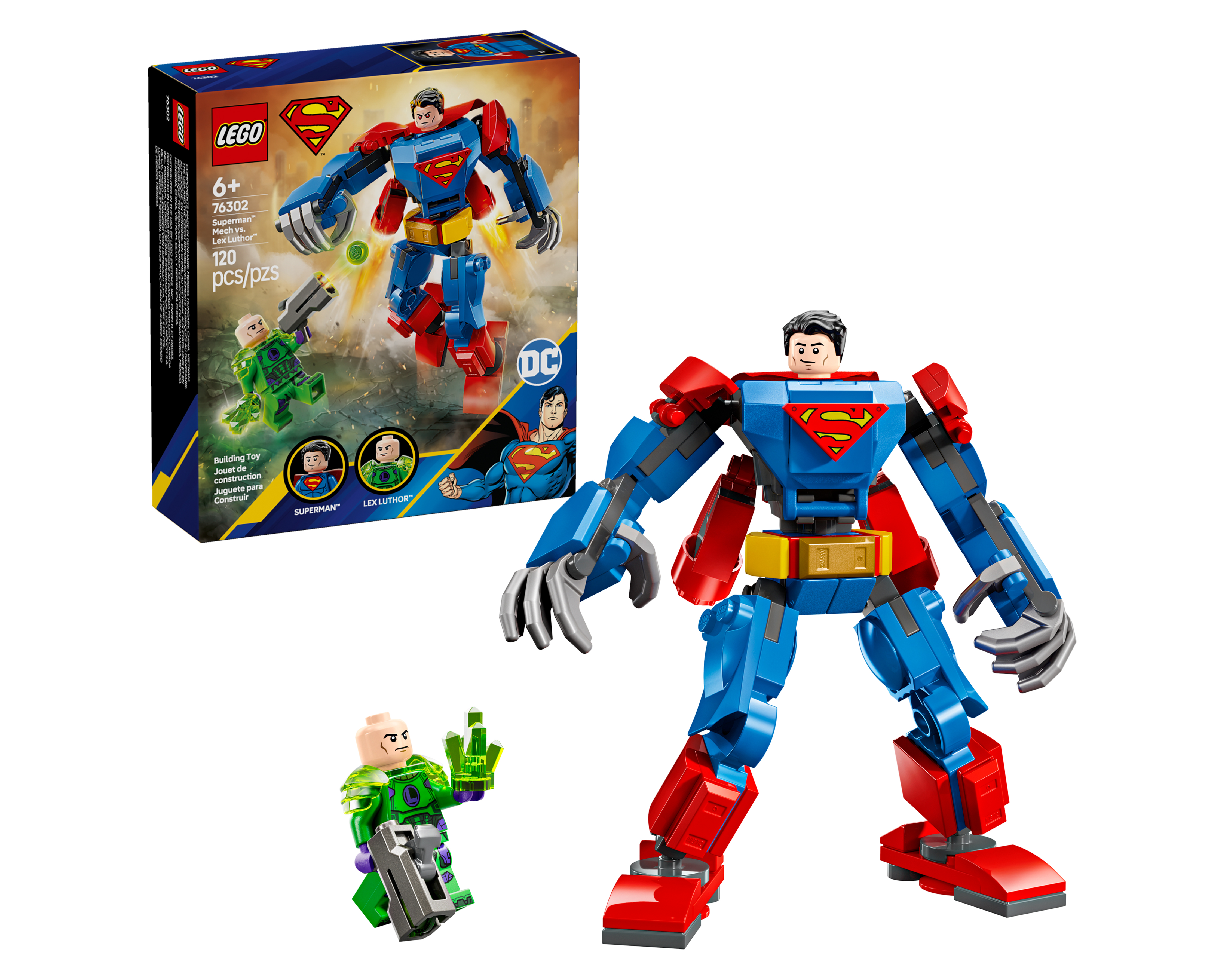 Foto 2 pulgar | Foto 1 | LEGO DC: Armadura Robótica de Superman vs. Lex Luthor