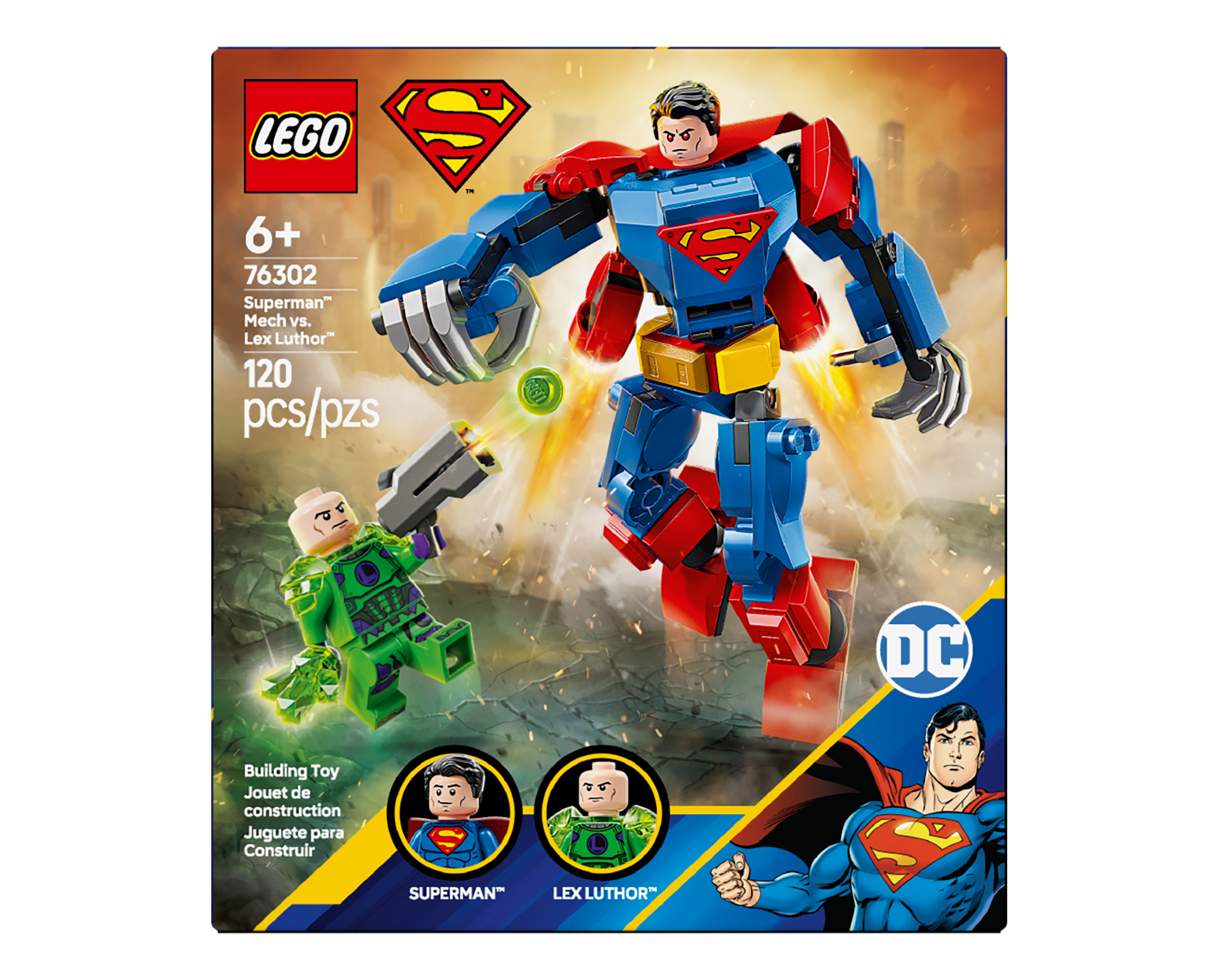 Foto 3 pulgar | Foto 2 | LEGO DC: Armadura Robótica de Superman vs. Lex Luthor