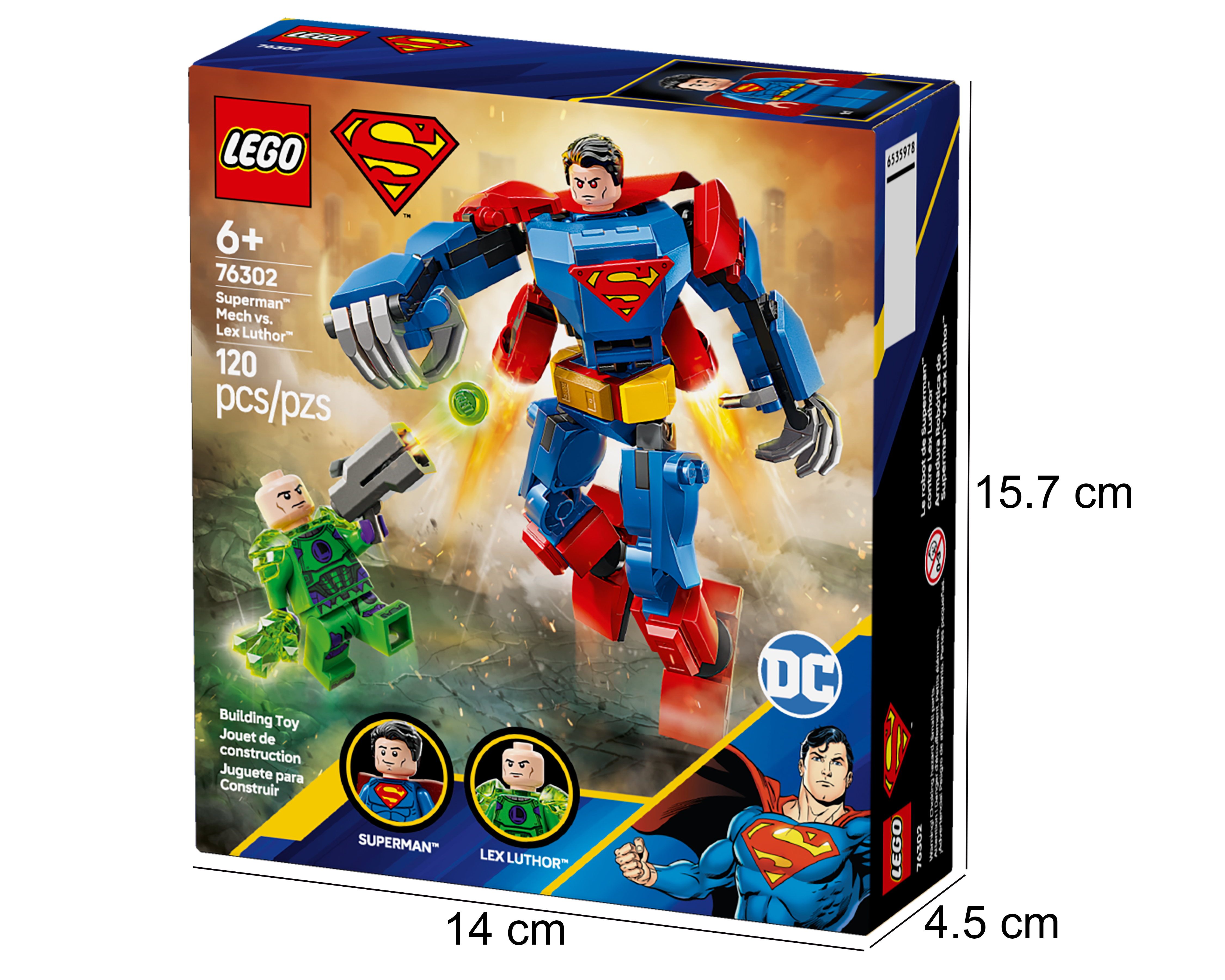 Foto 6 pulgar | Foto 5 | LEGO DC: Armadura Robótica de Superman vs. Lex Luthor
