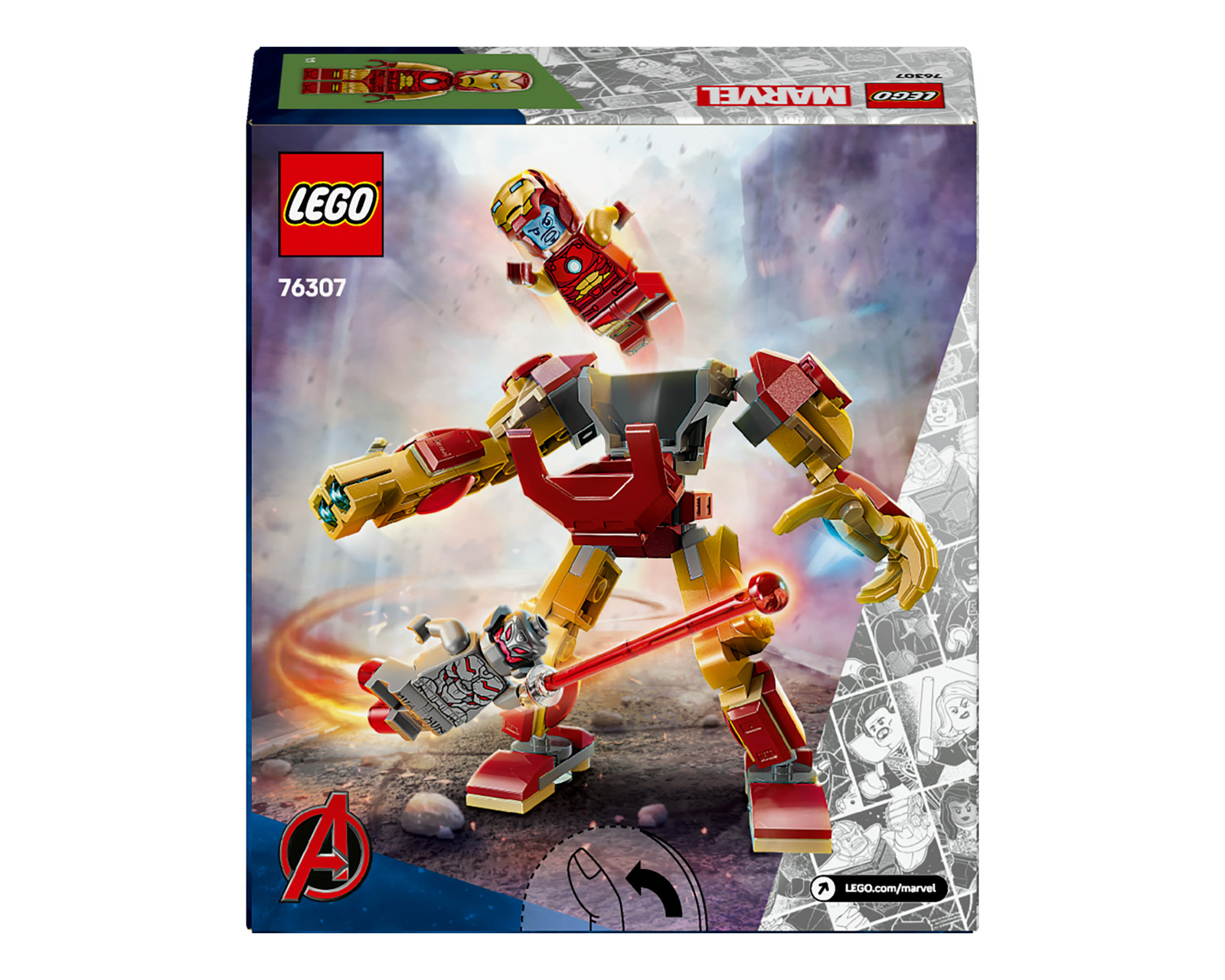 Foto 10 pulgar | Foto 9 | LEGO Marvel: Armadura Robótica de Iron Man vs. Ultrón