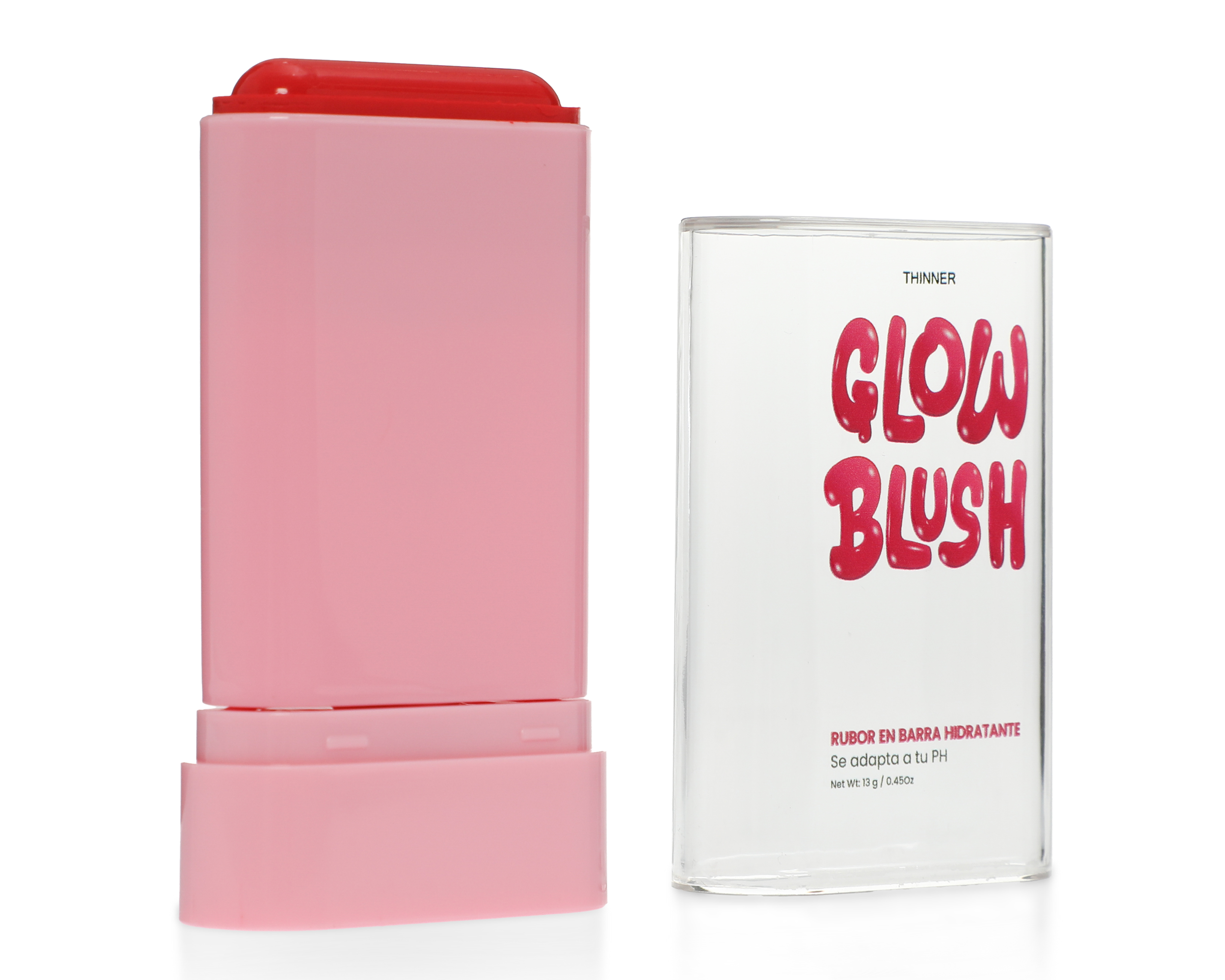 Foto 3 pulgar | Foto 2 | Rubor en Barra Thinner Glow Blush Rosa