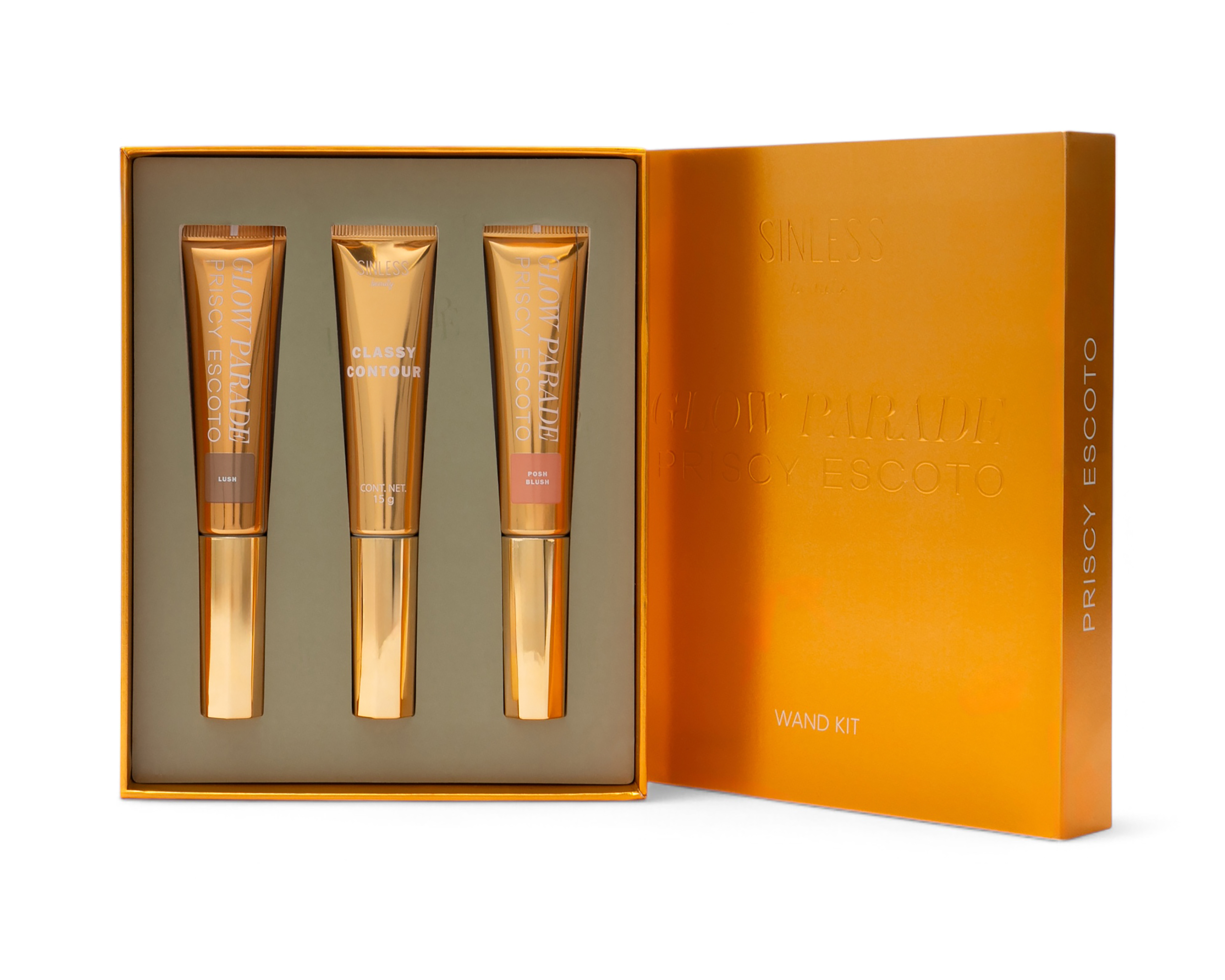 Foto 2 pulgar | Foto 1 | Kit de maquillaje Sinless Beauty Wand Kit Glow Parade x Priscy Escoto