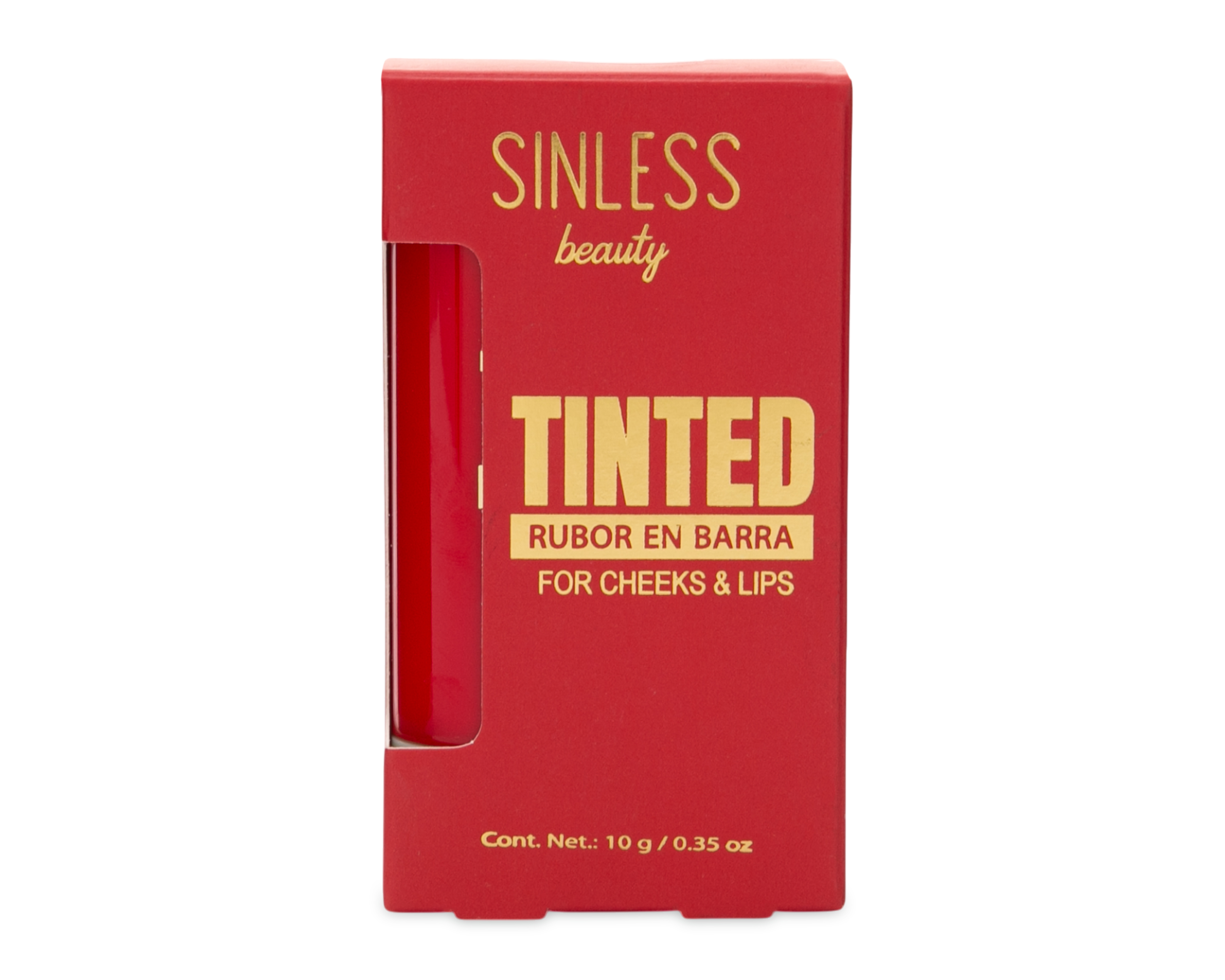 Foto 3 pulgar | Foto 2 | Rubor en Barra Tinted Red Sinless Beauty 10 g