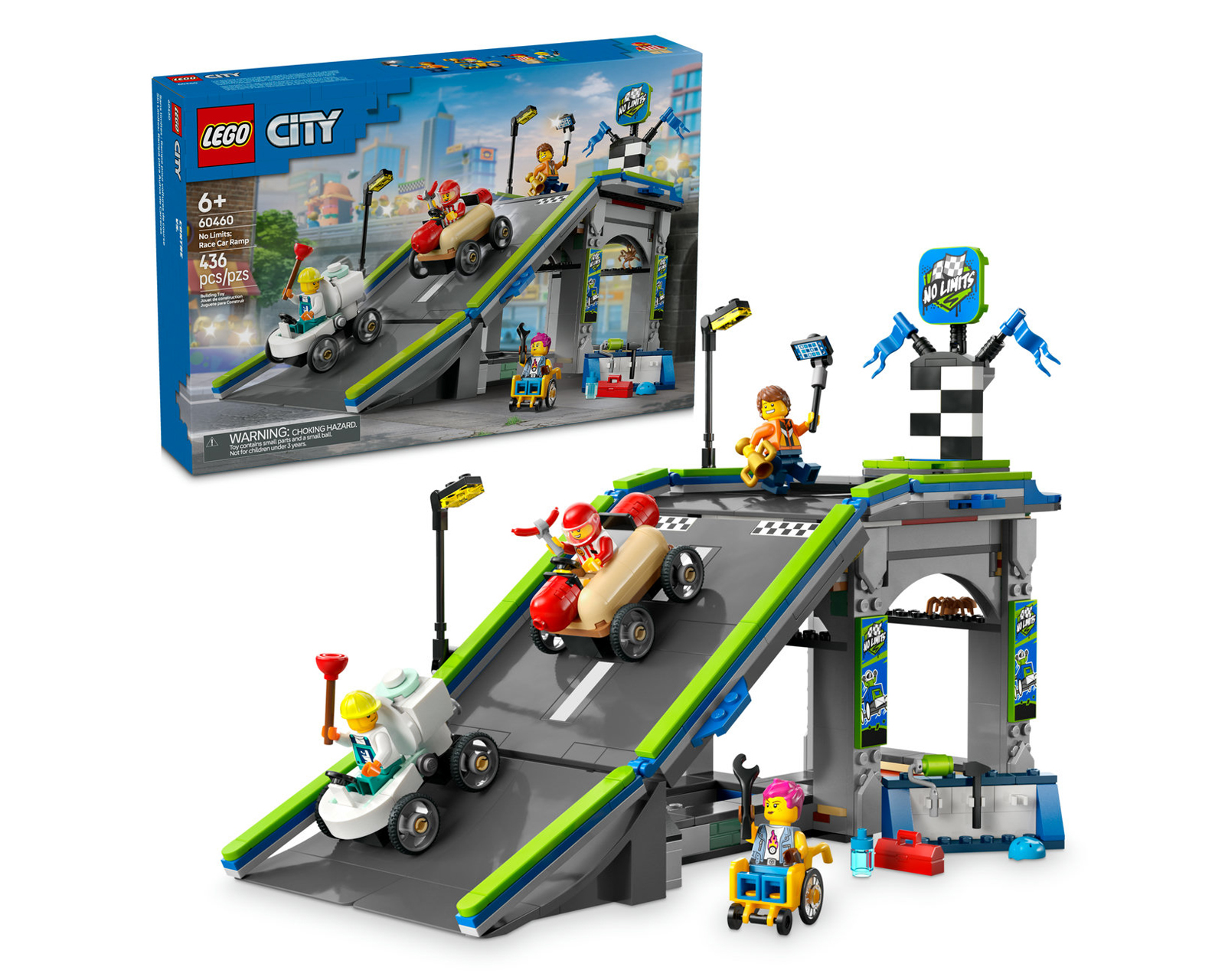 Foto 2 pulgar | Foto 1 | LEGO City: Sin Límites Rampa de Aceleración para Coches de Carreras