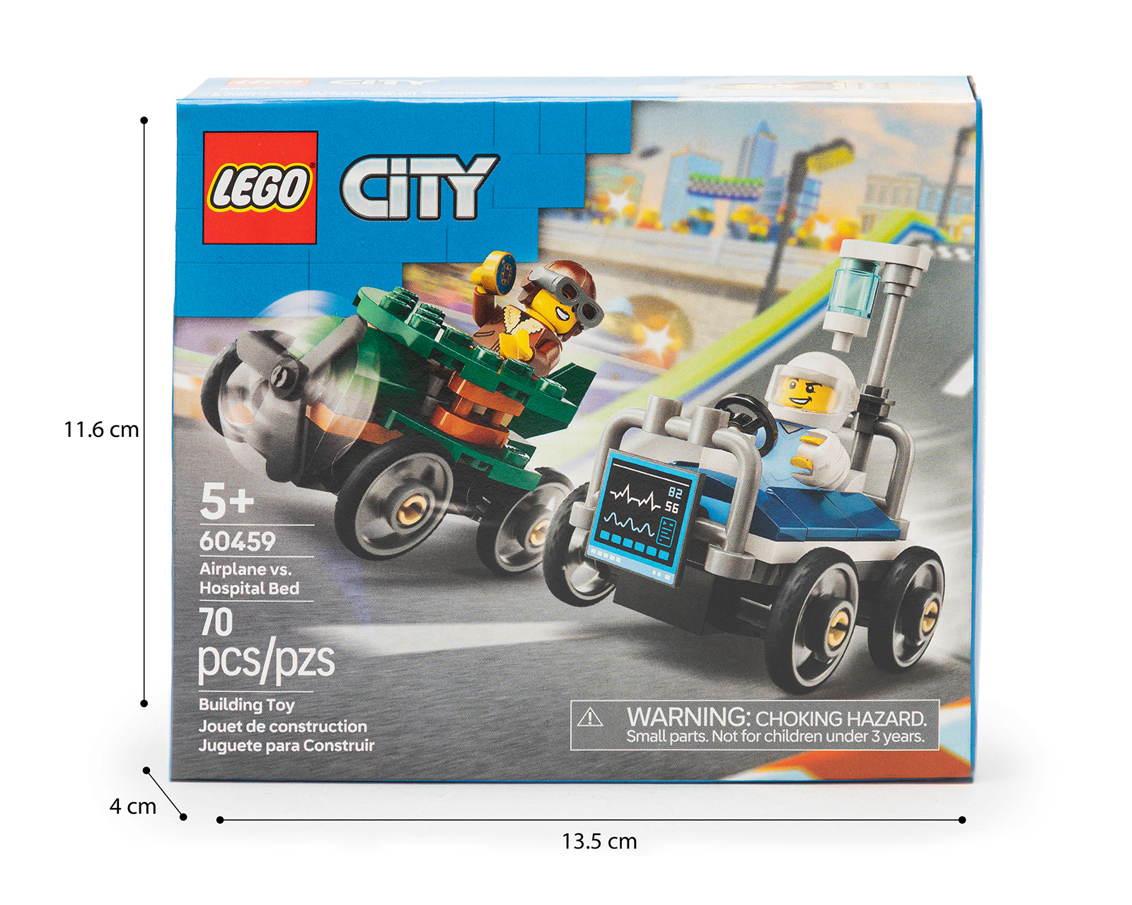 Foto 10 | Foto 10 | LEGO City: Pack de Coches de Carreras Avión vs Cama de Hospital