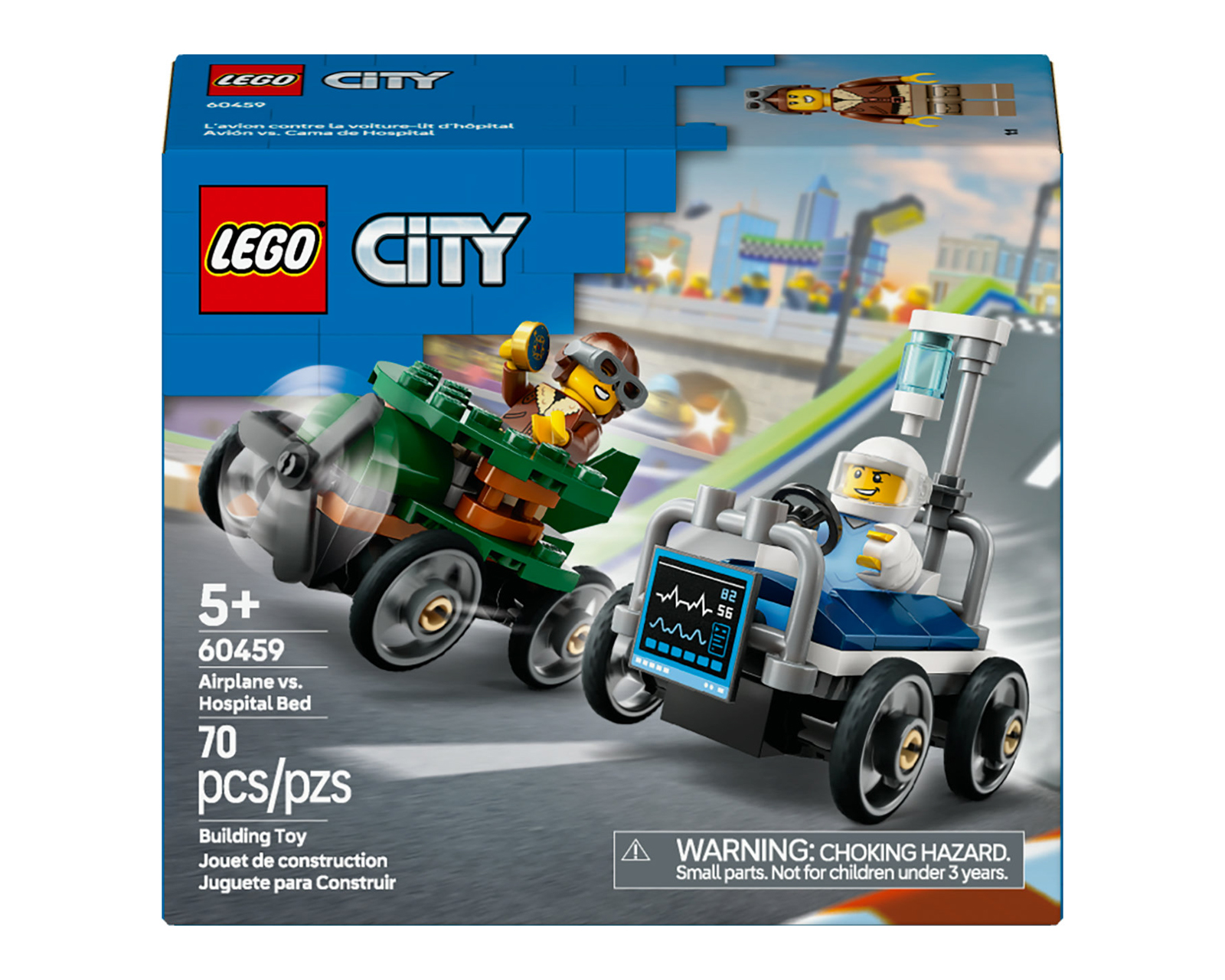 Foto 3 pulgar | Foto 2 | LEGO City: Pack de Coches de Carreras Avión vs Cama de Hospital