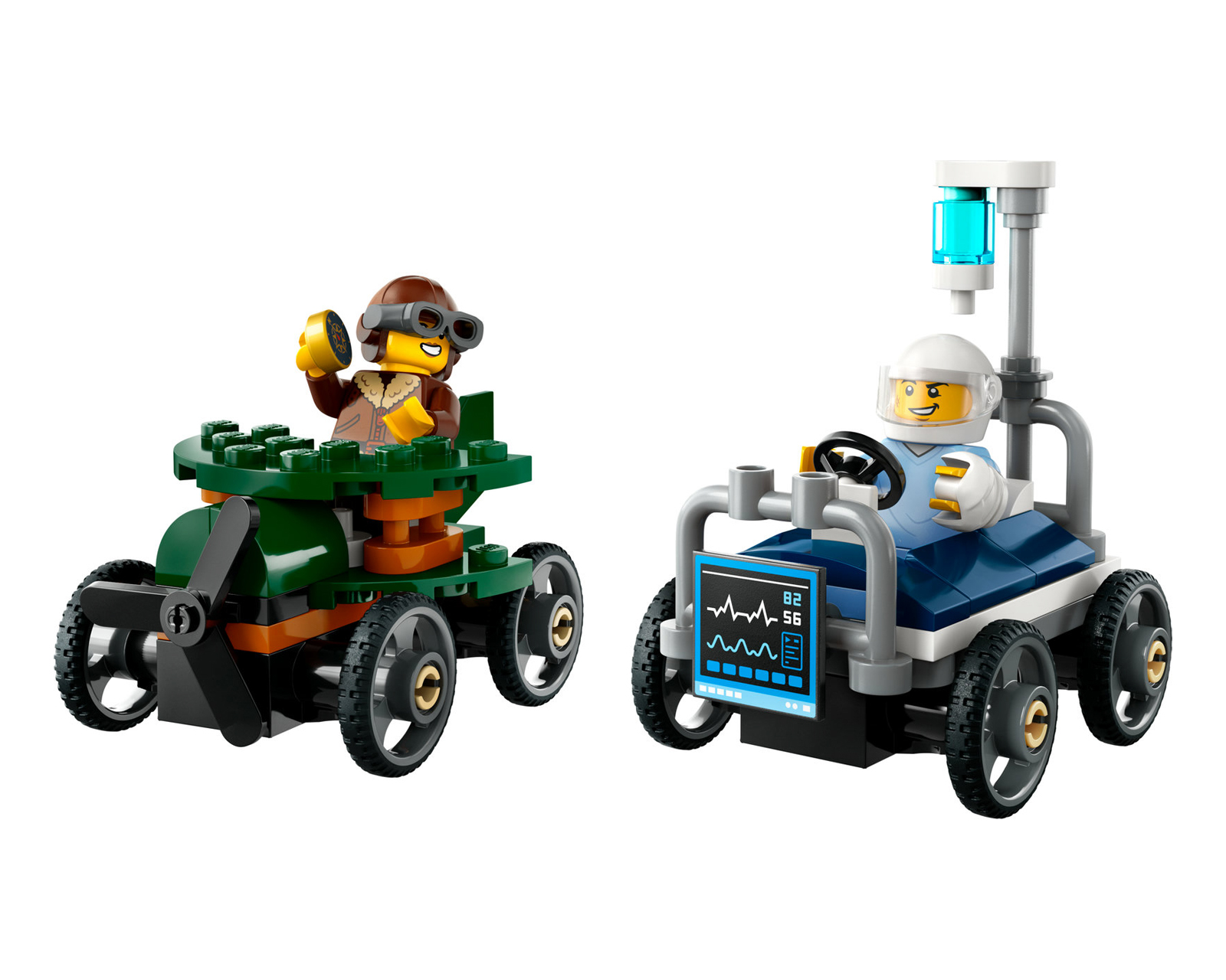 Foto 3 | Foto 3 | LEGO City: Pack de Coches de Carreras Avión vs Cama de Hospital