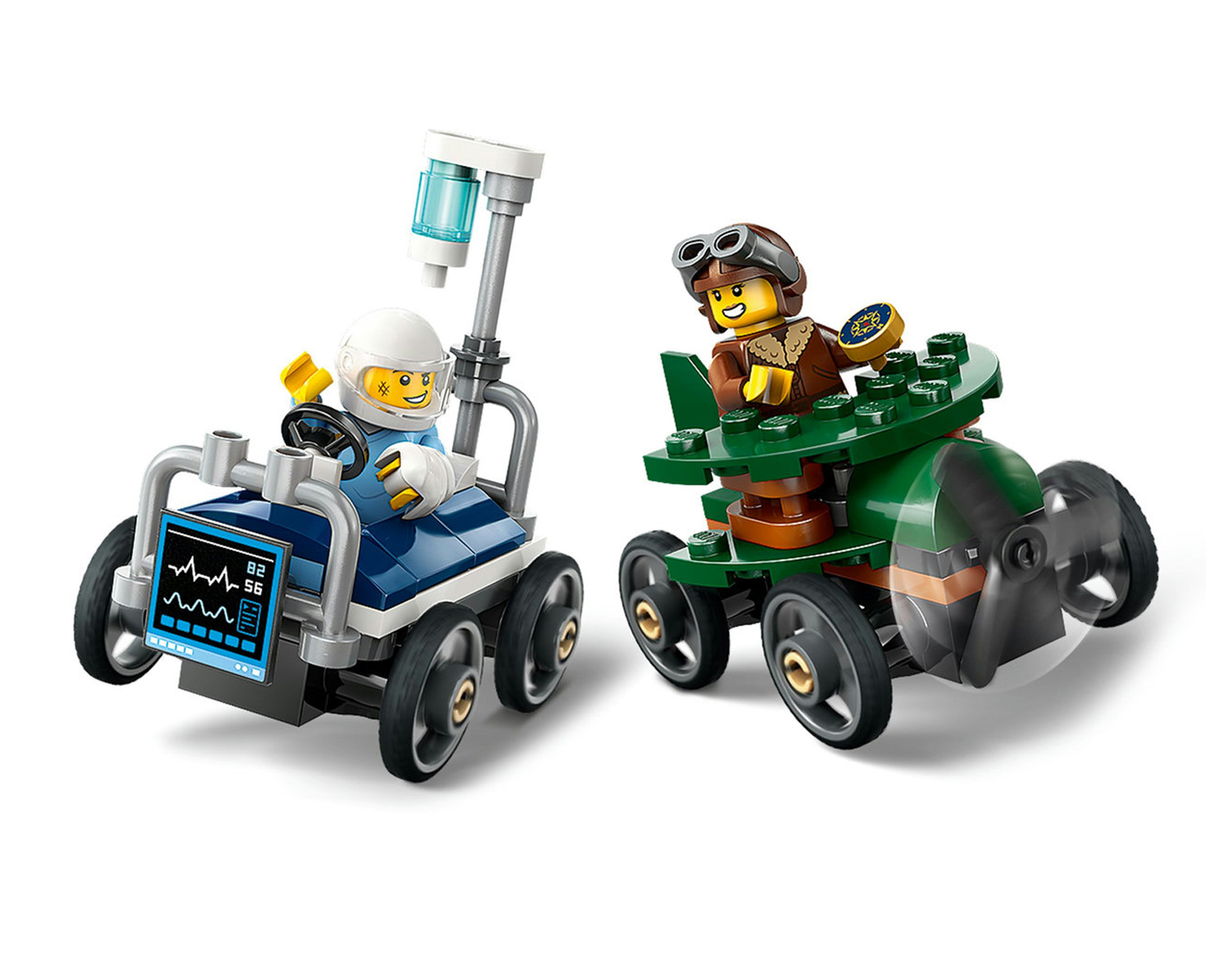 Foto 8 pulgar | Foto 7 | LEGO City: Pack de Coches de Carreras Avión vs Cama de Hospital